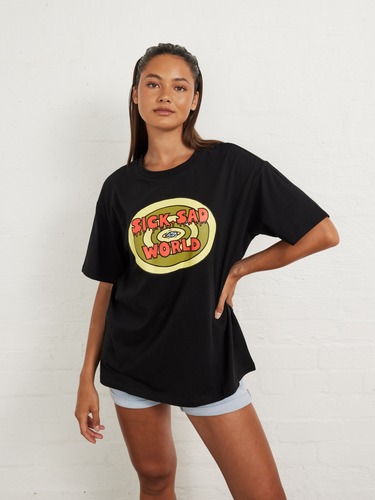 Daria Sick Sad World Oversized Tee                                                                                              