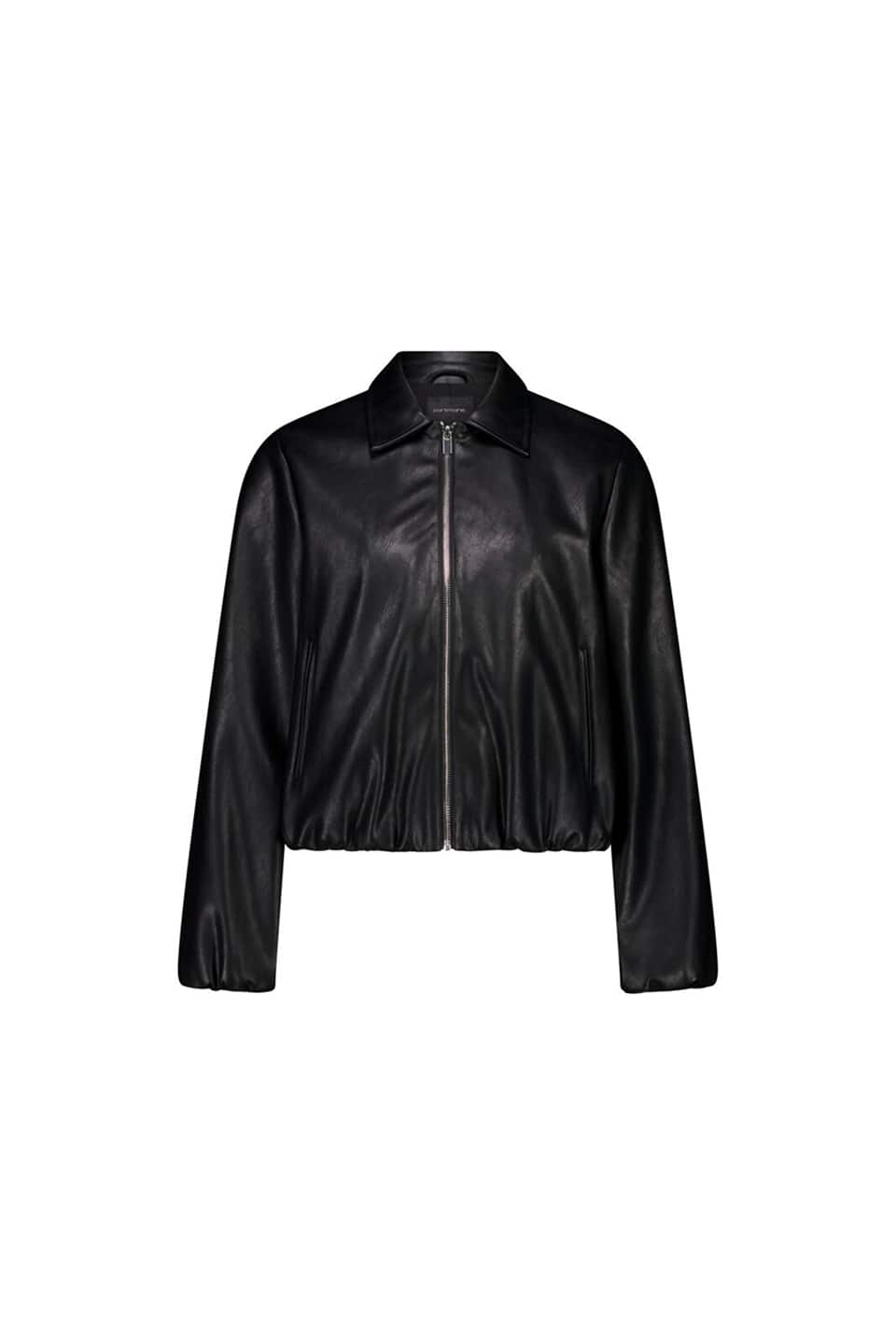 Spinning Around Faux Leather Bomber Jacket