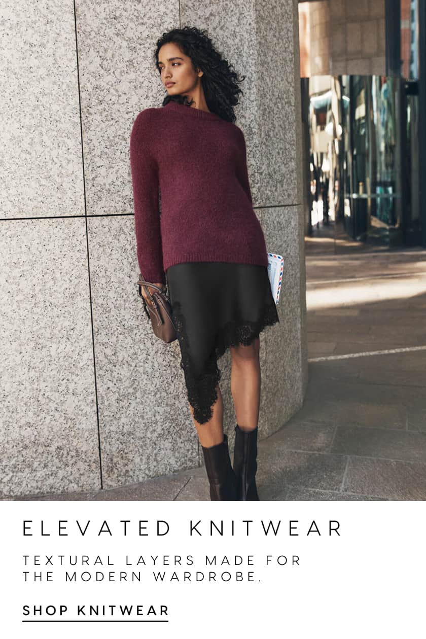 Elevated Knitwear. Textural layers made for the modern wardrobe. Shop Knitwear