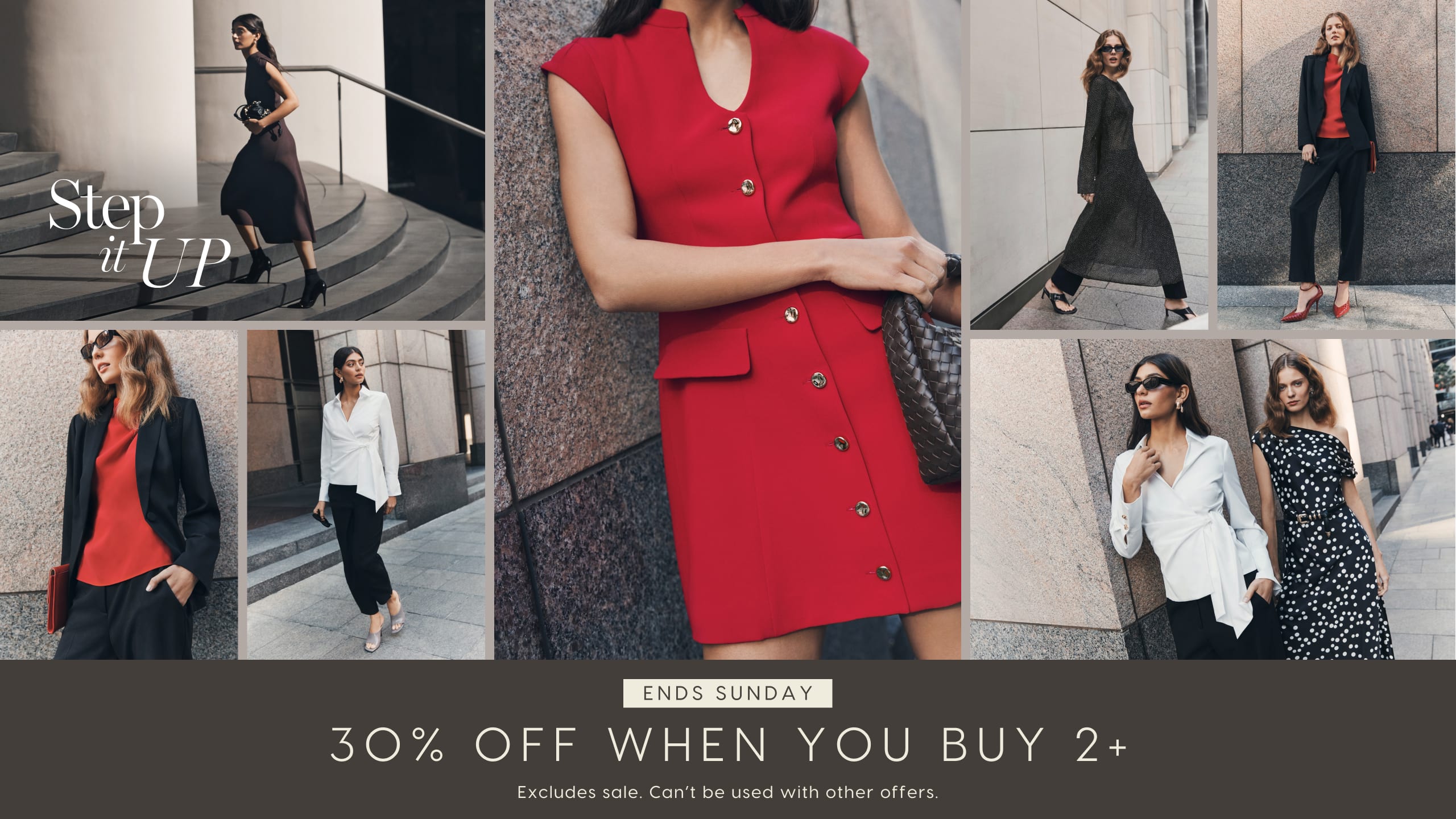 Ends Sunday. 30% Off When You Buy 2+. Excludes sale. Can't be used with other offers.