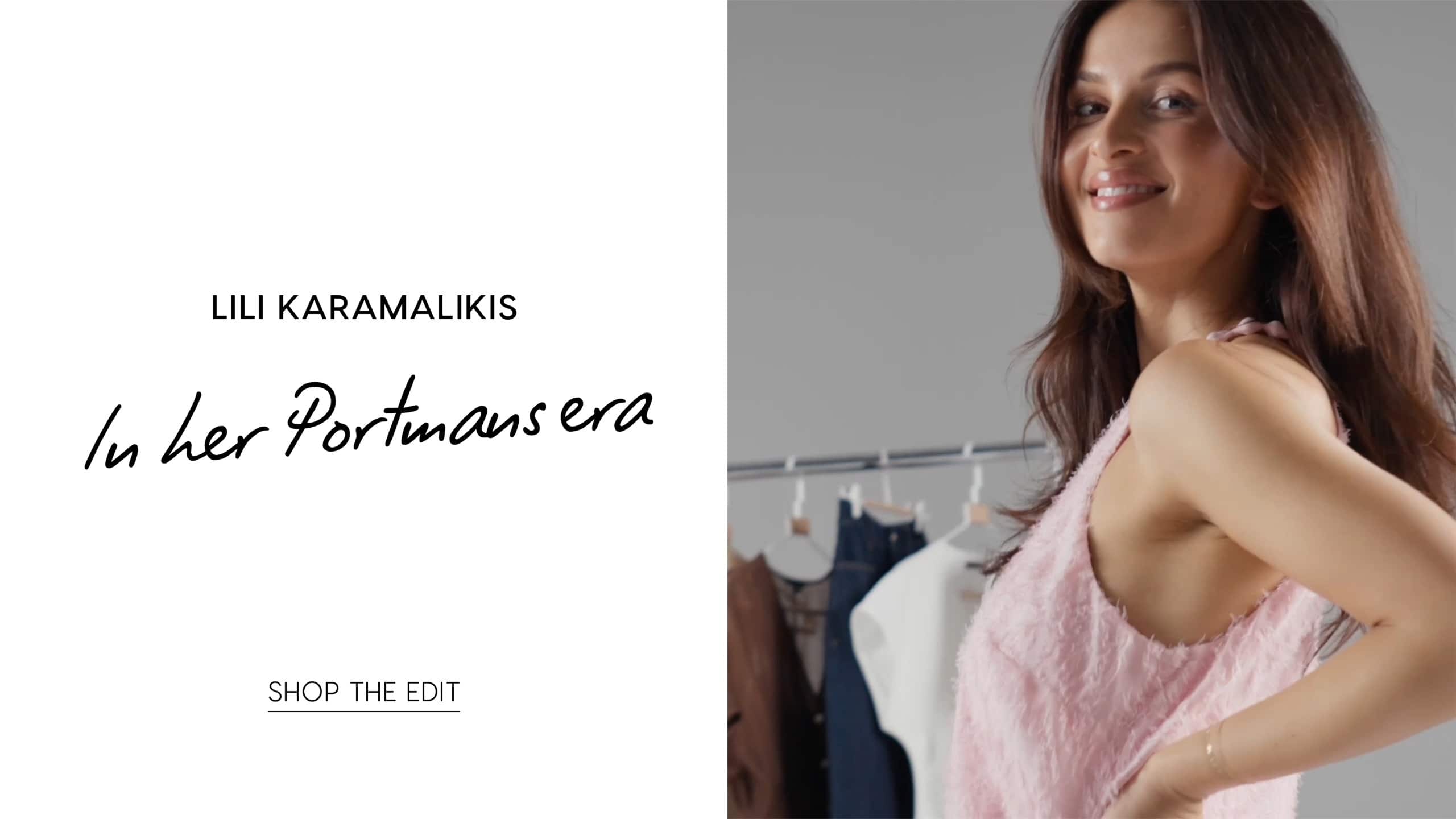 Lili Karamalikis. In her Portmans era. Shop The Edit.
