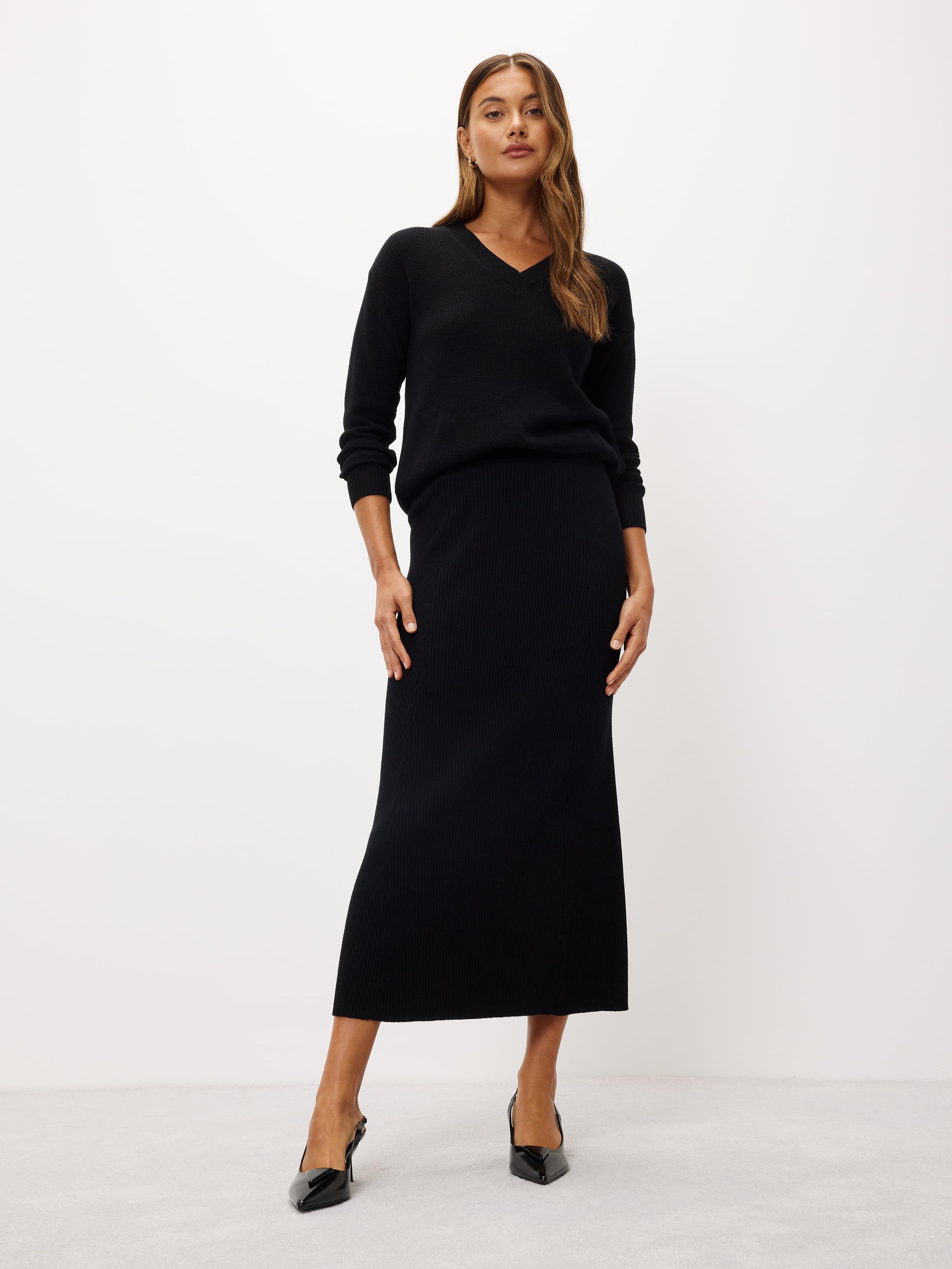 Portmans black work outlet skirt