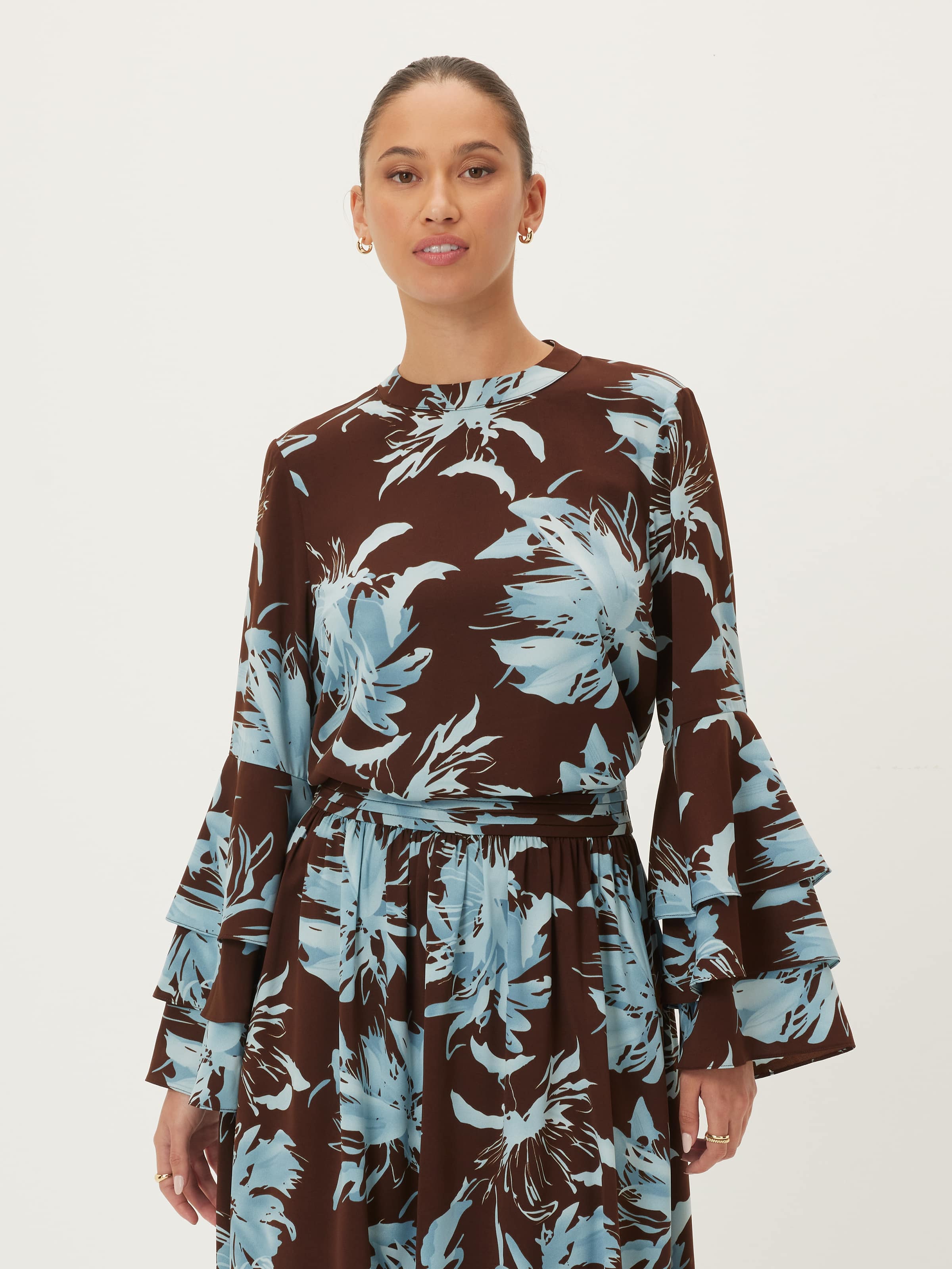 Rishaan Ruffle Sleeve Blouse