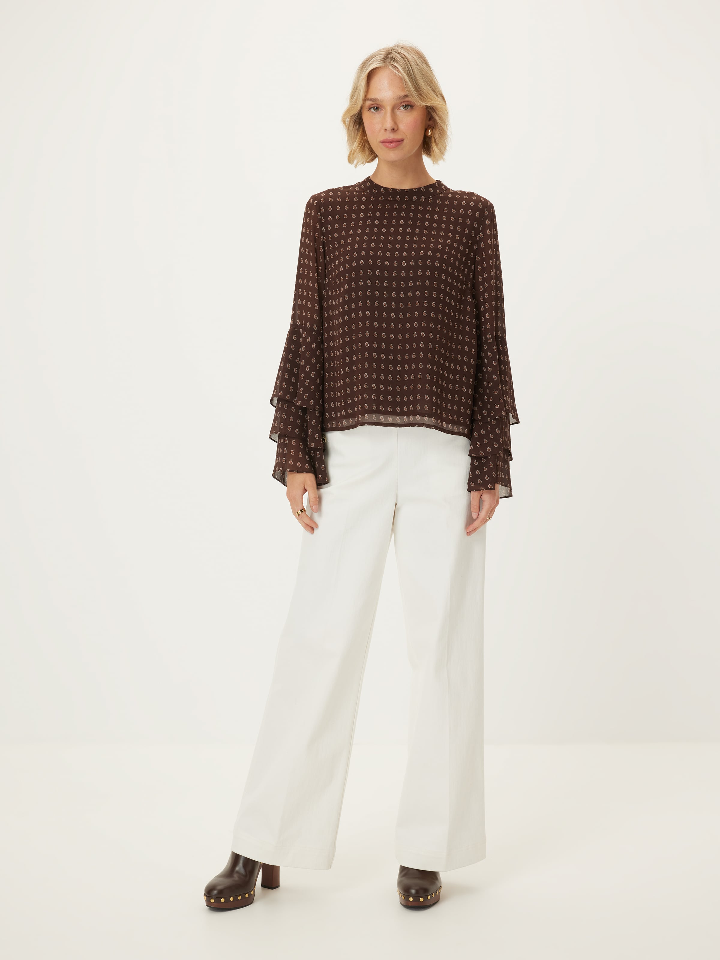 Rishaan Ruffle Sleeve Blouse