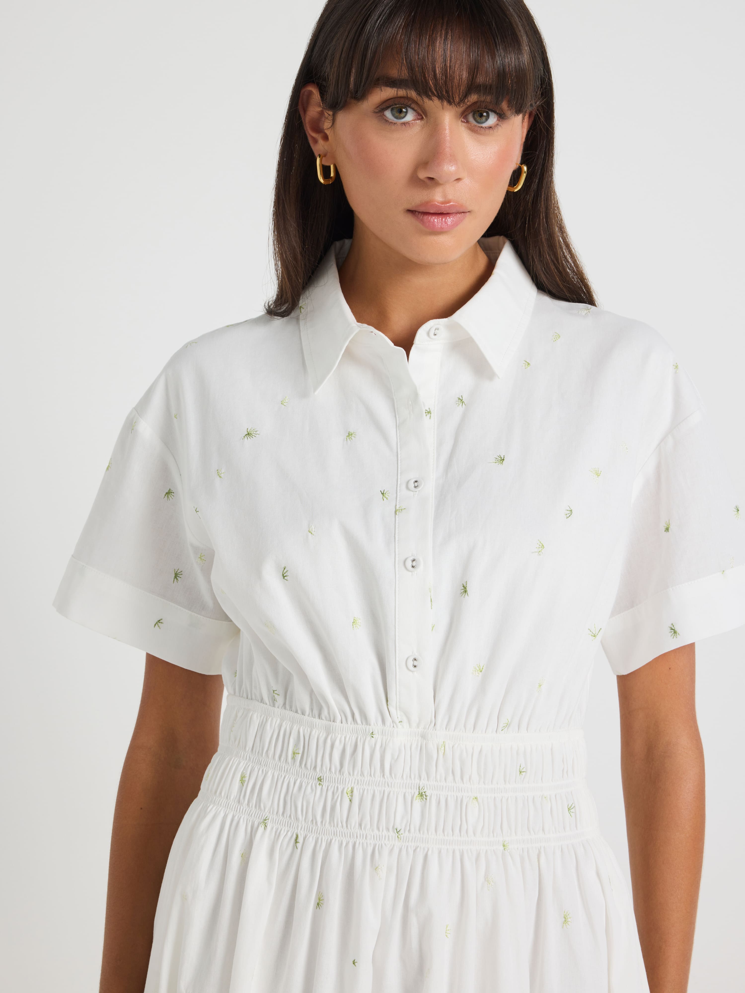 Shirley Shirred Midi Dress