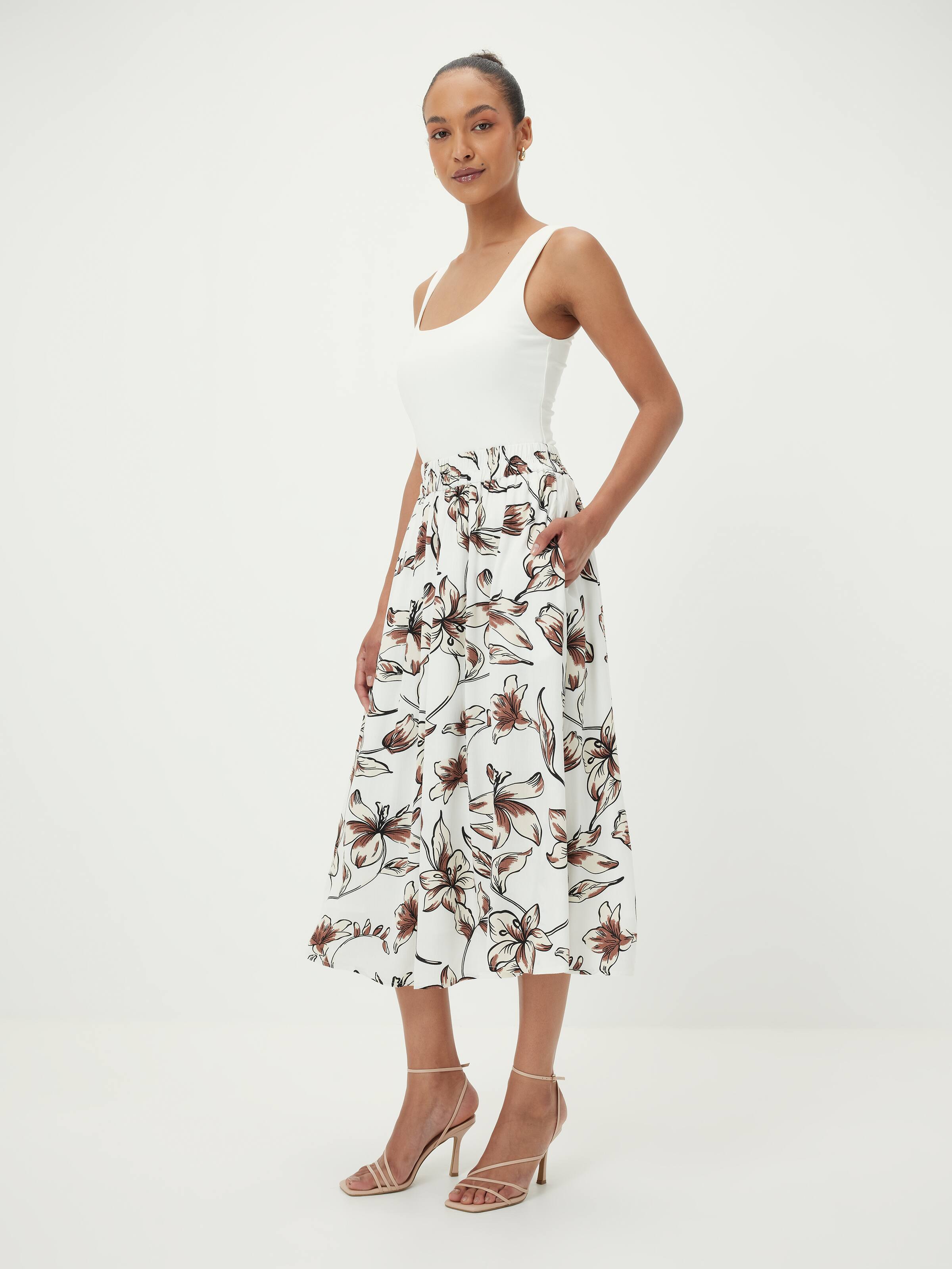 Katie Floaty Midi Skirt
