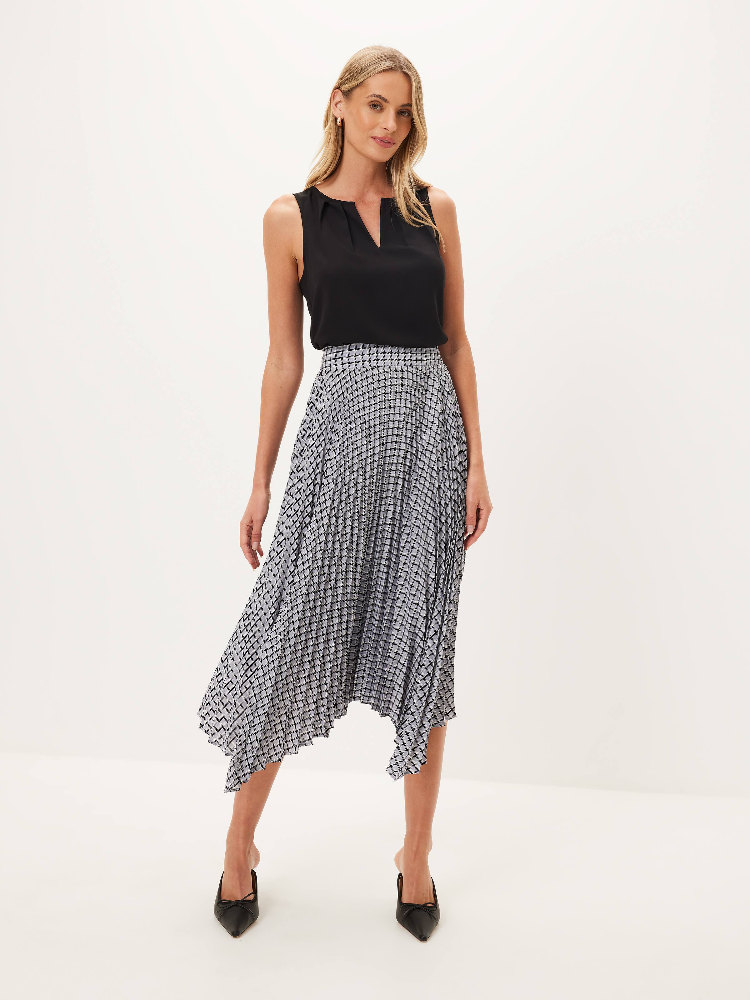 Hope Hanky Hem Pleated Skirt