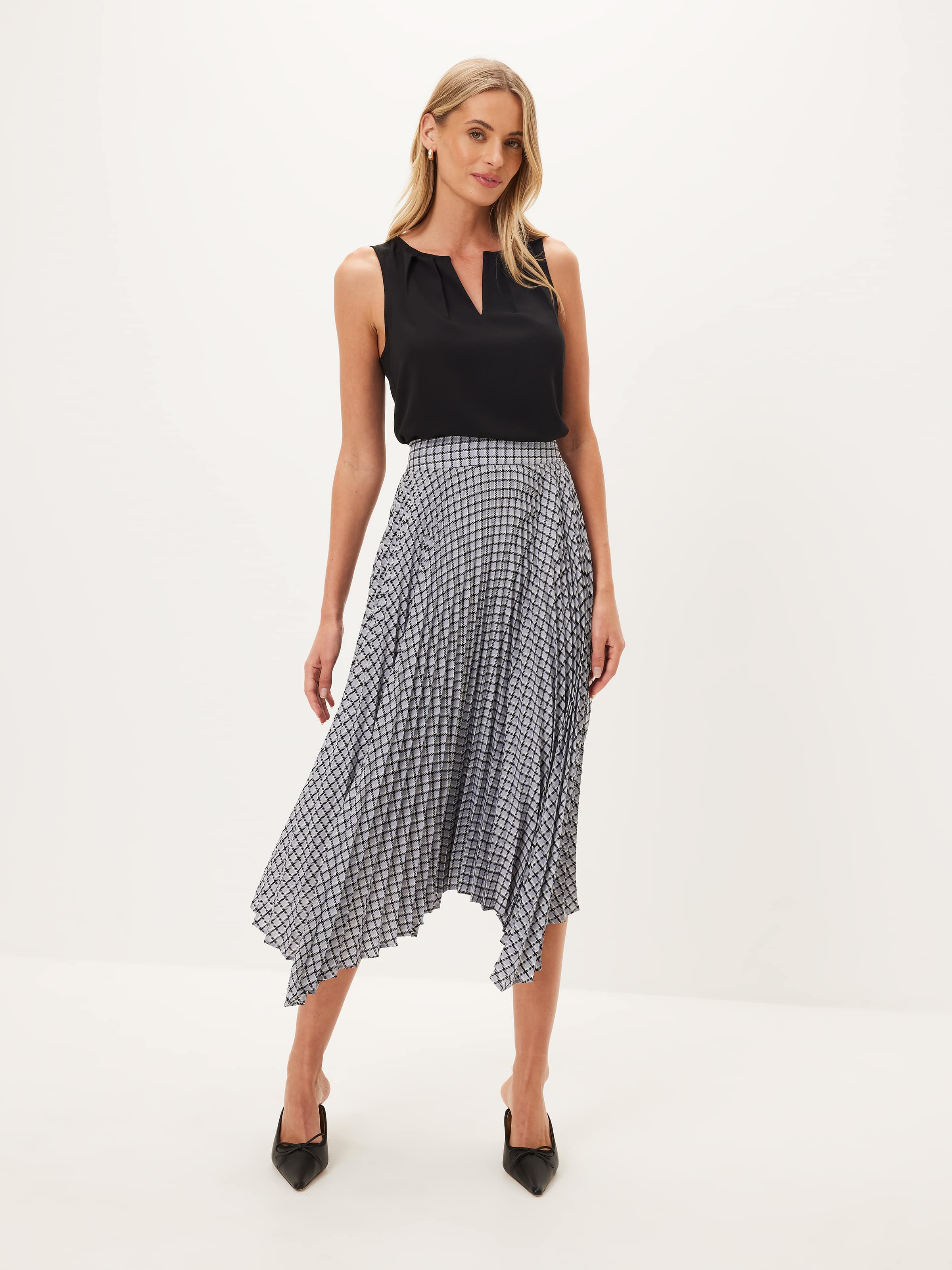 Hope Hanky Hem Pleated Skirt