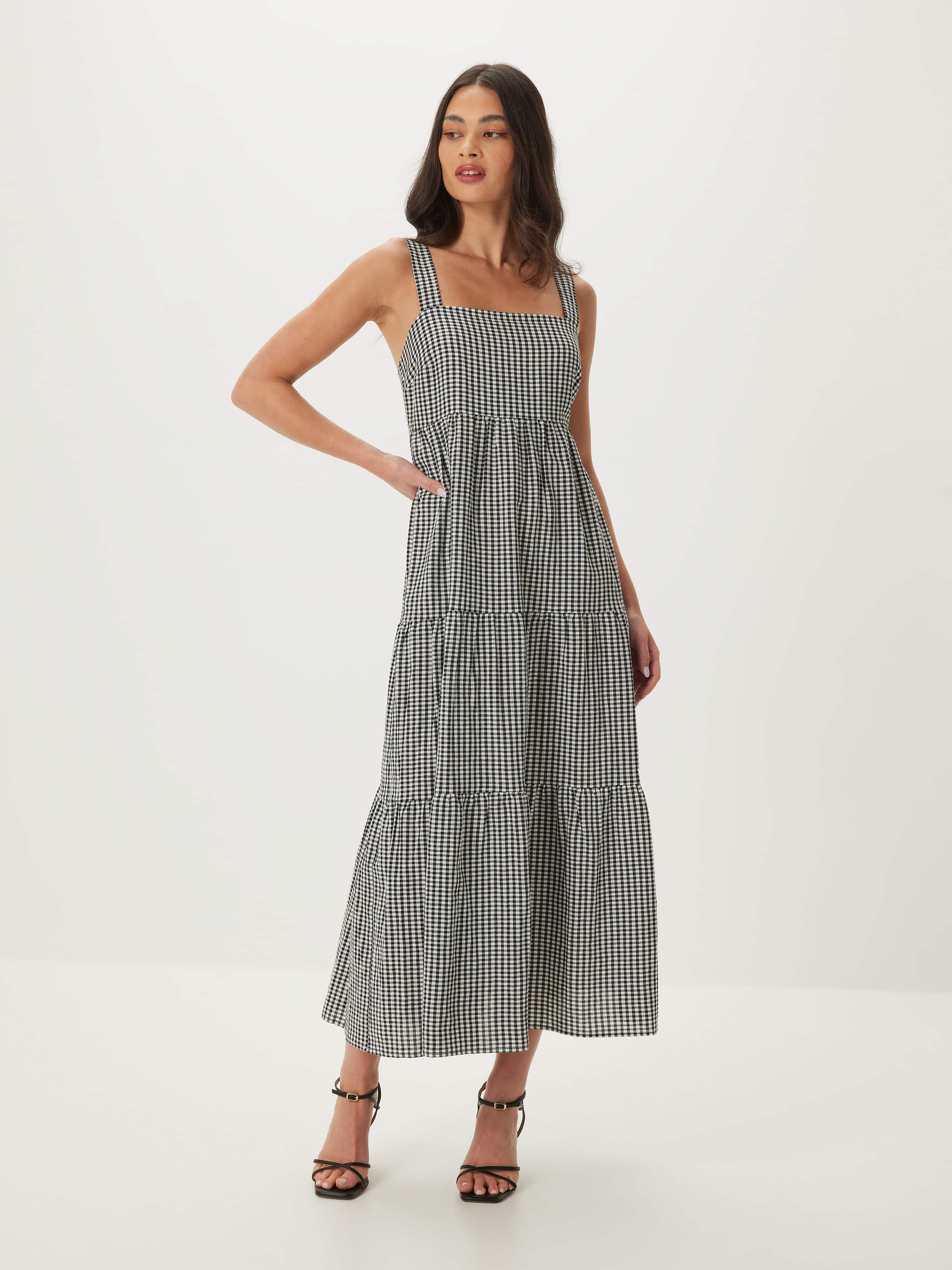 Go Get Em Gingham Midi Dress
