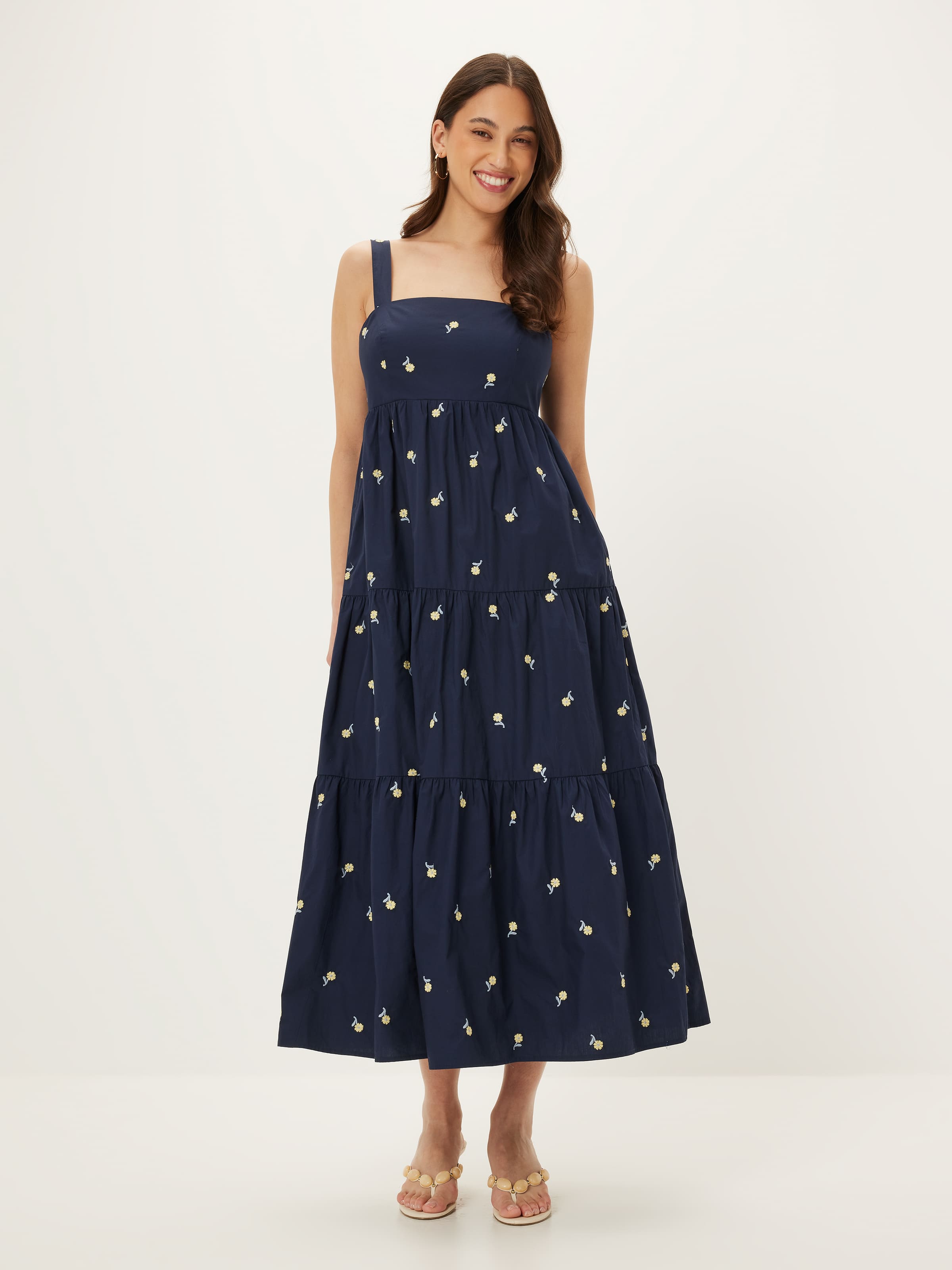 Madison Tiered Strappy Midi Dress