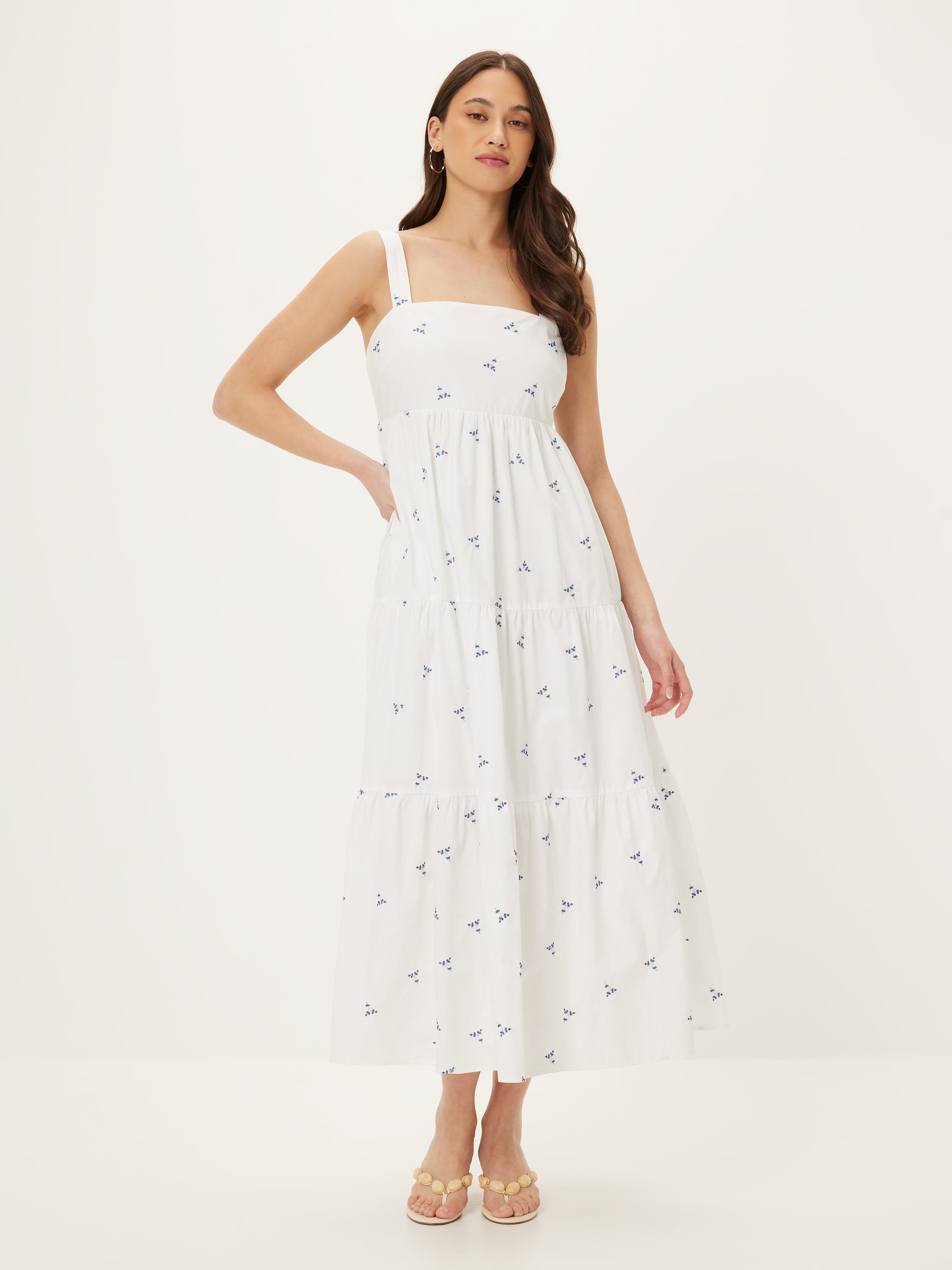 Madison Tiered Strappy Midi Dress