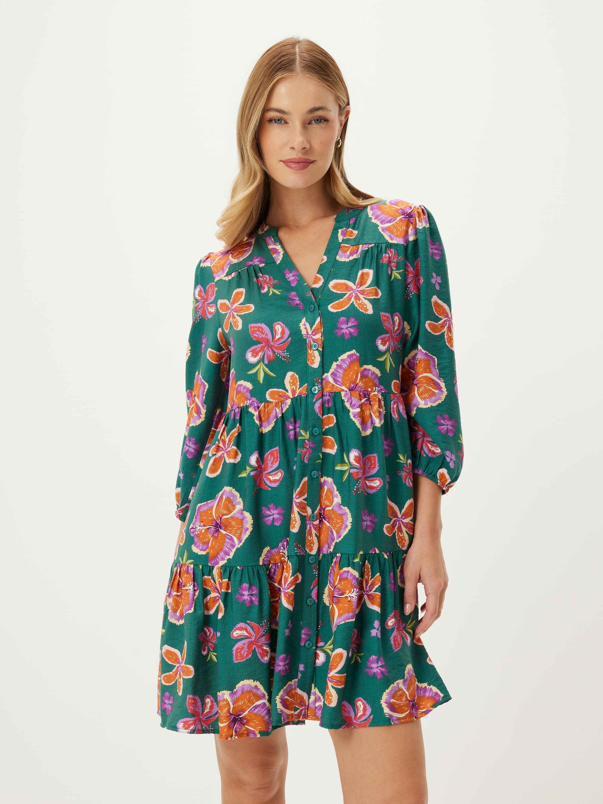 Ellie Tiered Shirt Dress