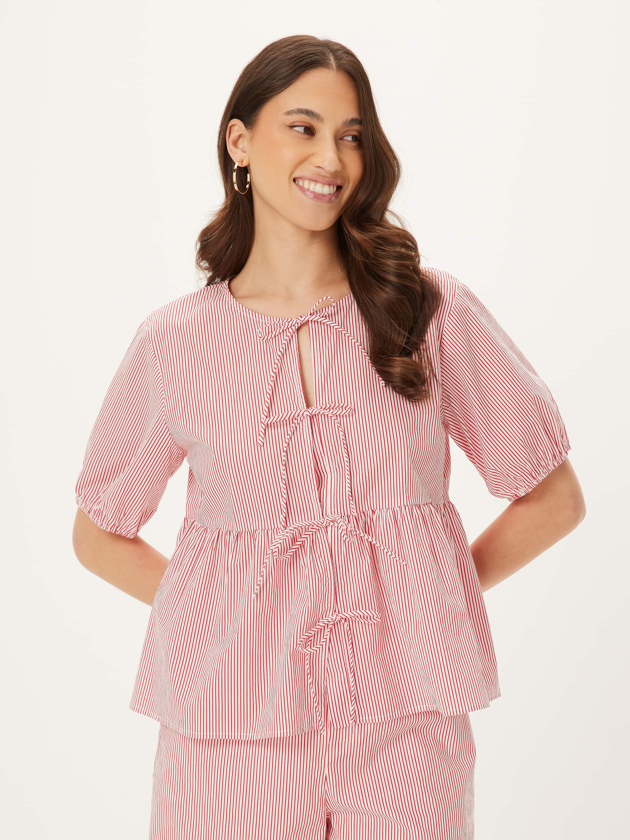 Sia Tie Front Blouse