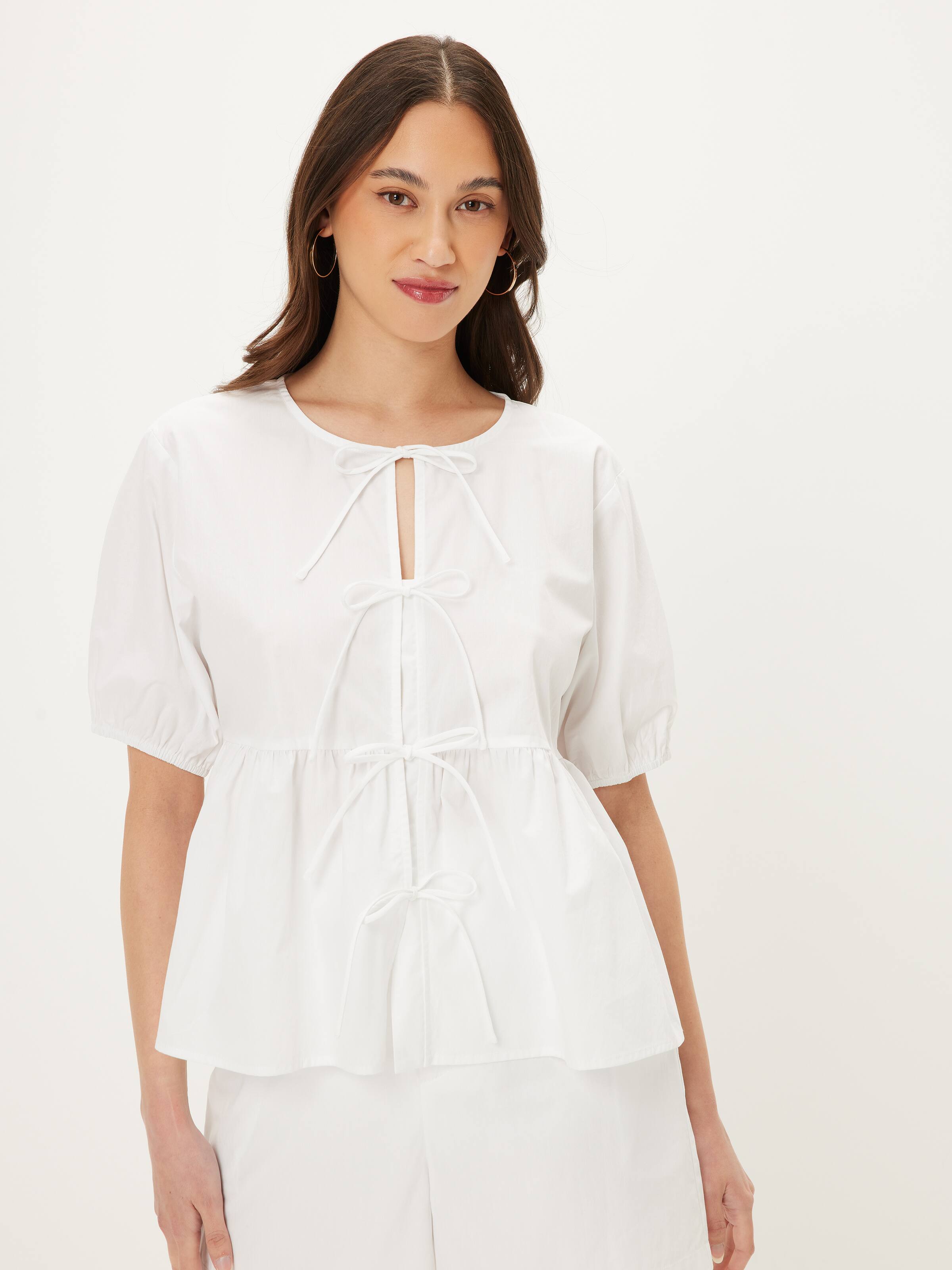 Sia Tie Front Blouse