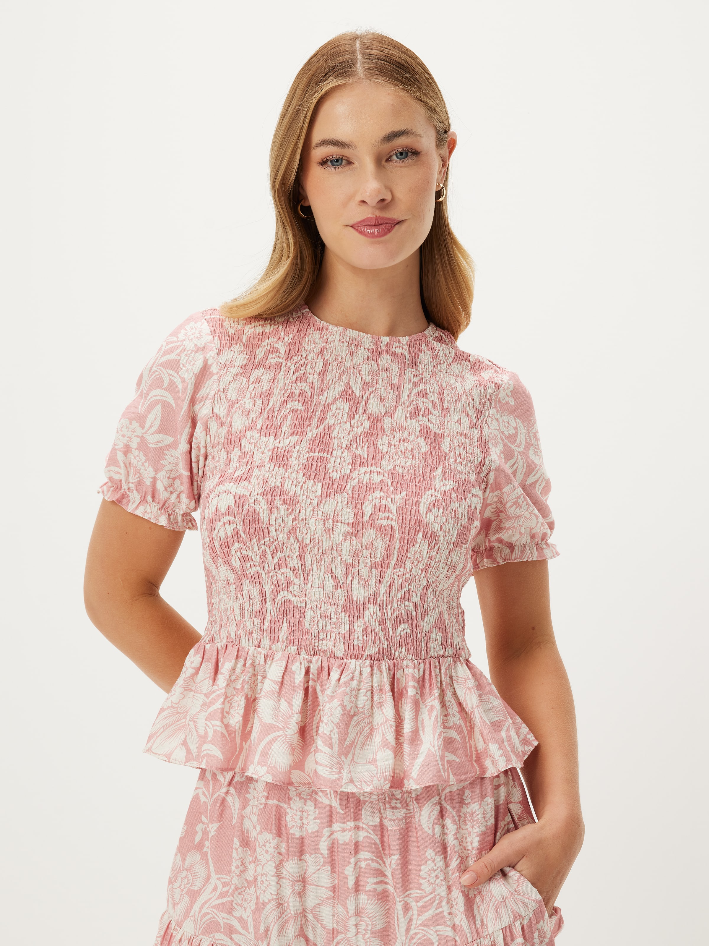 Sienna Shirred Woven Top