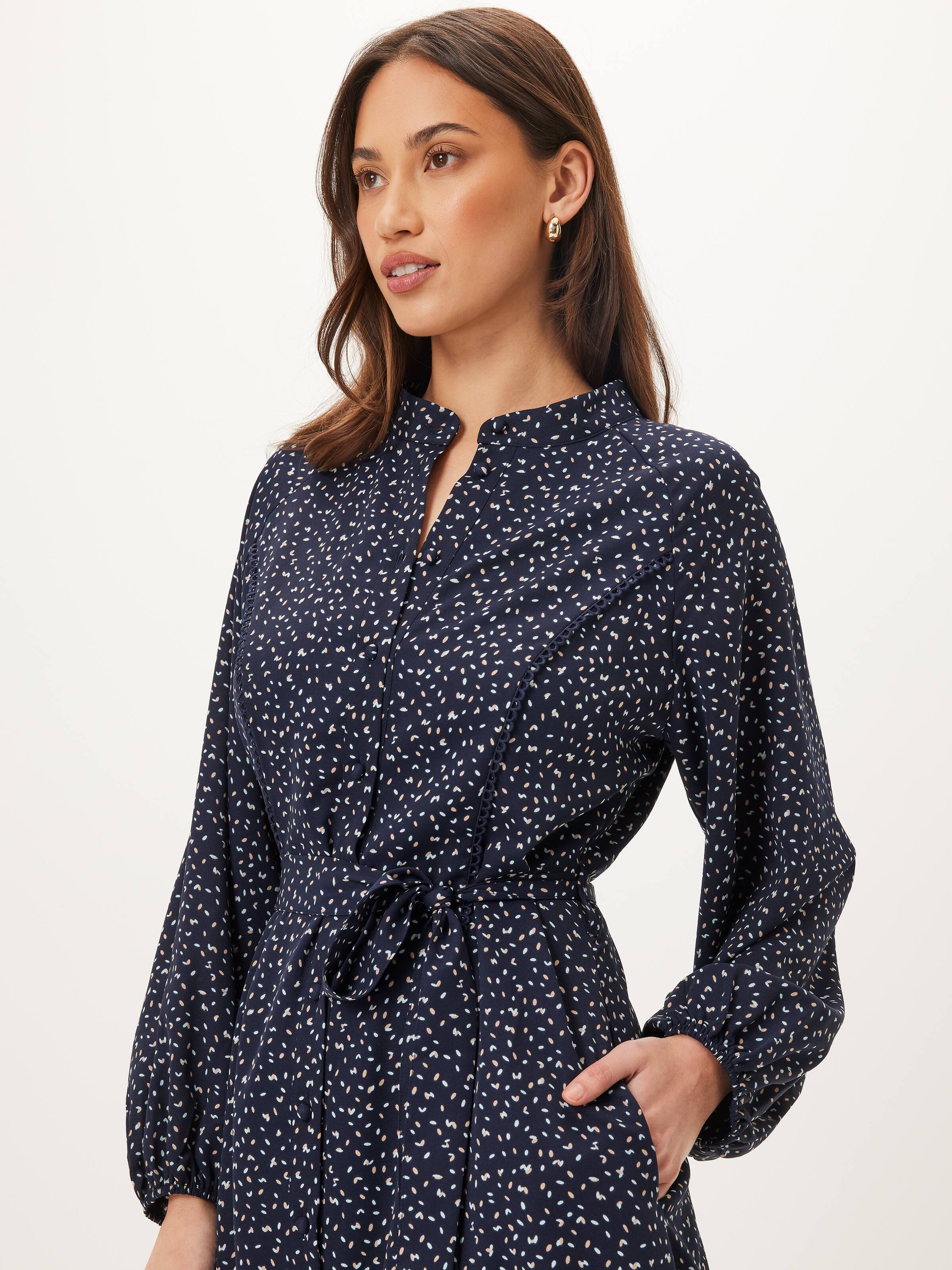 Maeve Long Sleeve Midi Shirt Dress