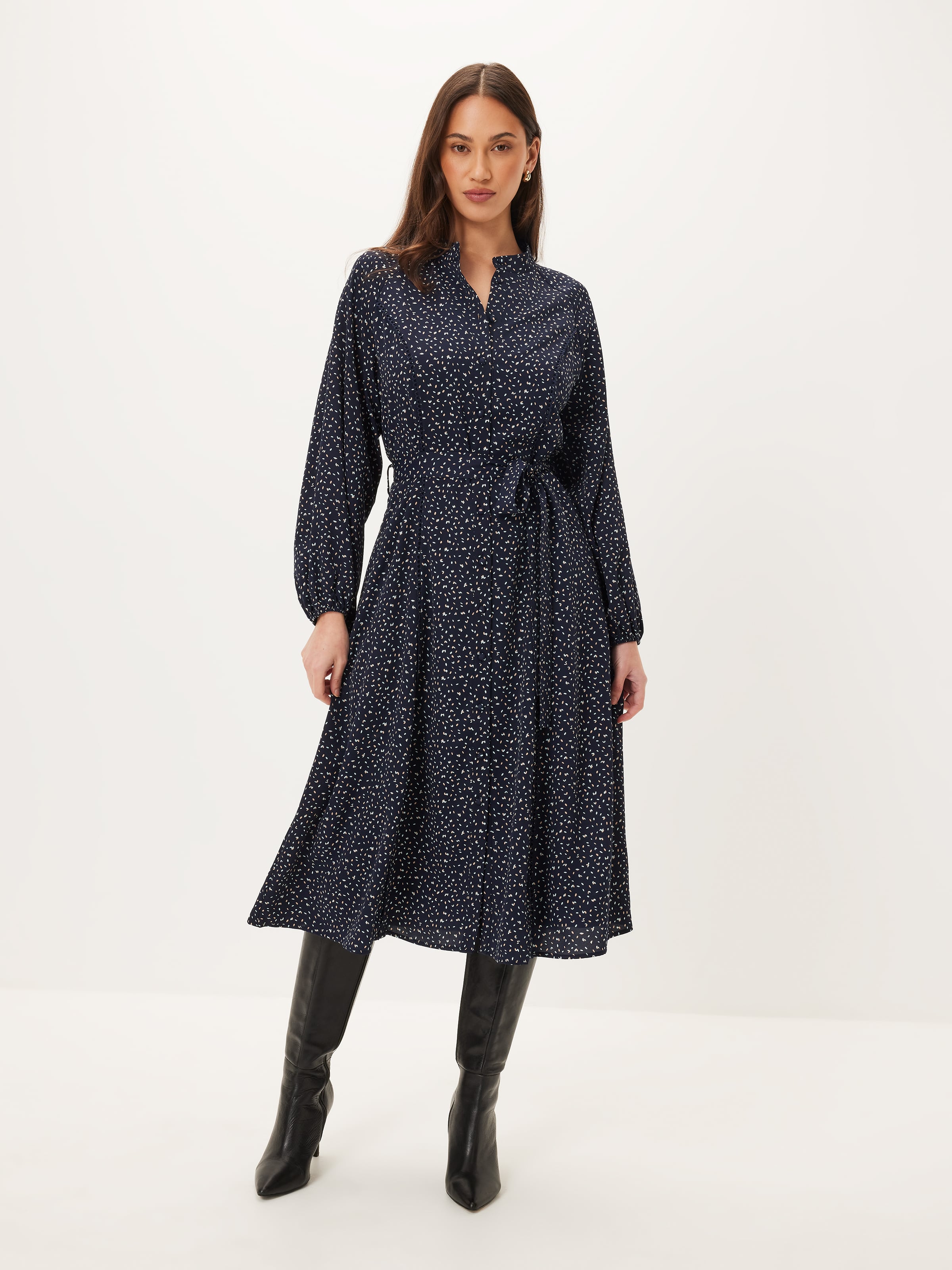 Maeve Long Sleeve Midi Shirt Dress