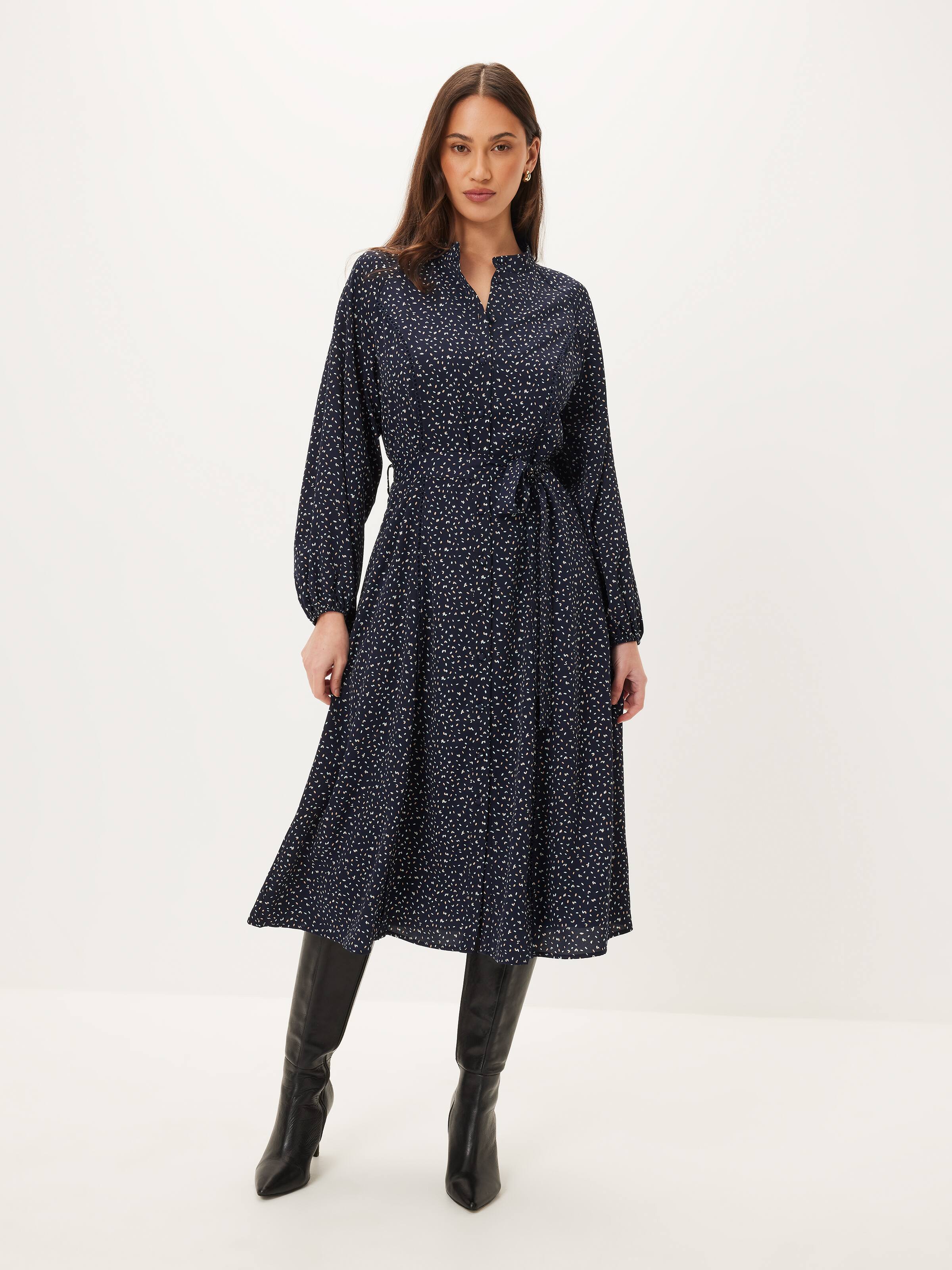 Maeve Long Sleeve Midi Shirt Dress