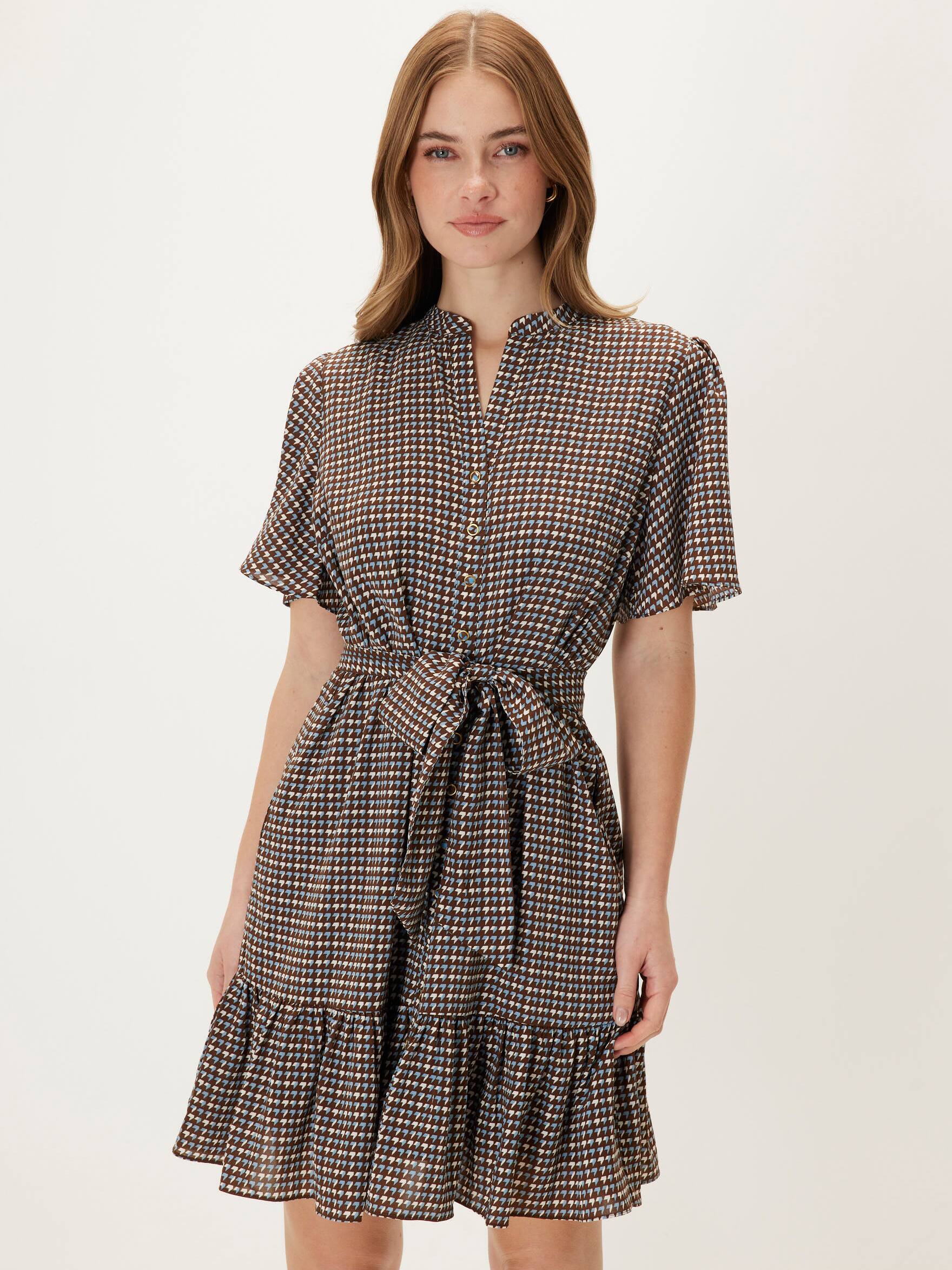Isabella Flutter Sleeve Career Dress