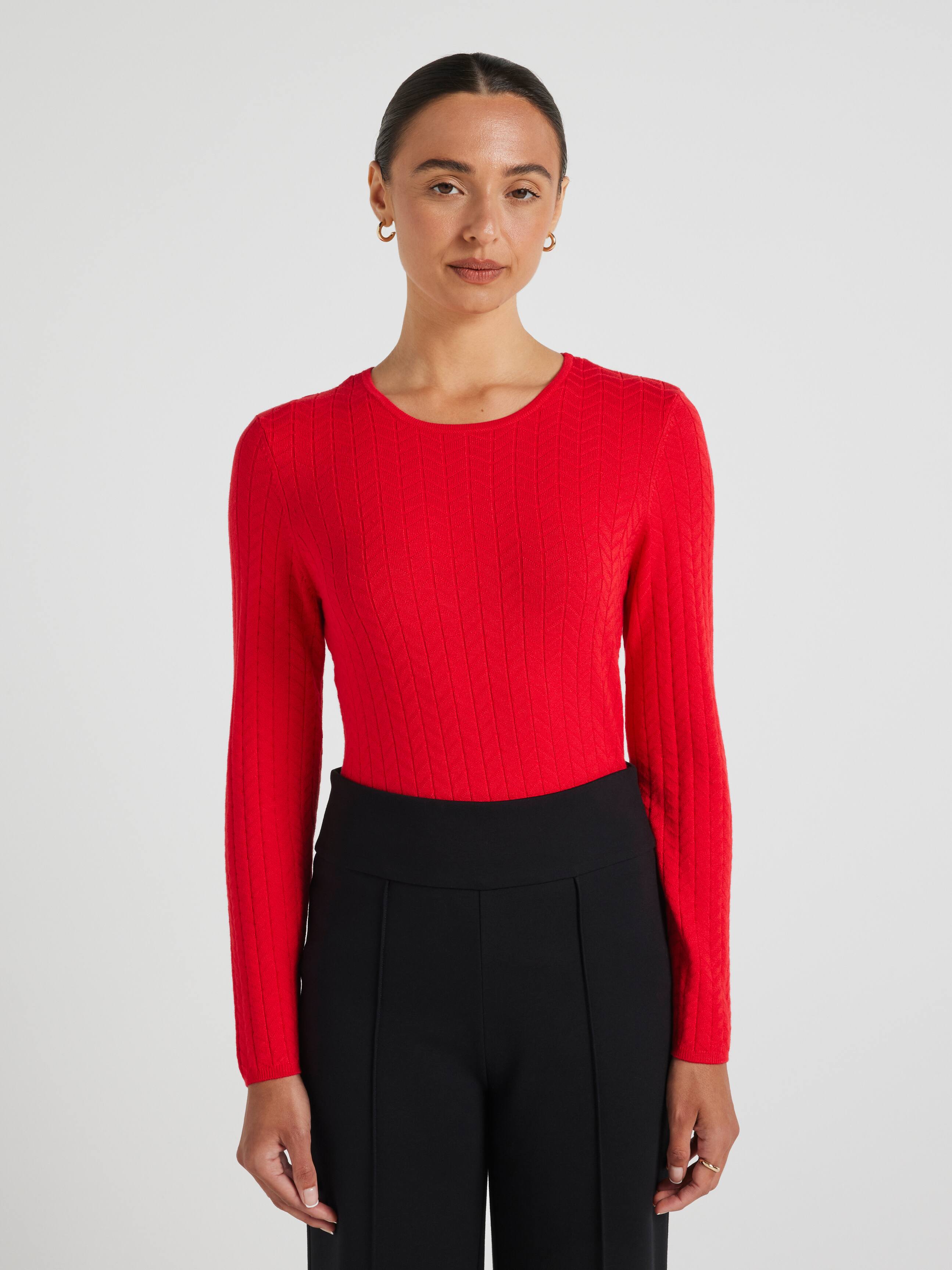 Helen Texture Long Sleeve Knit
