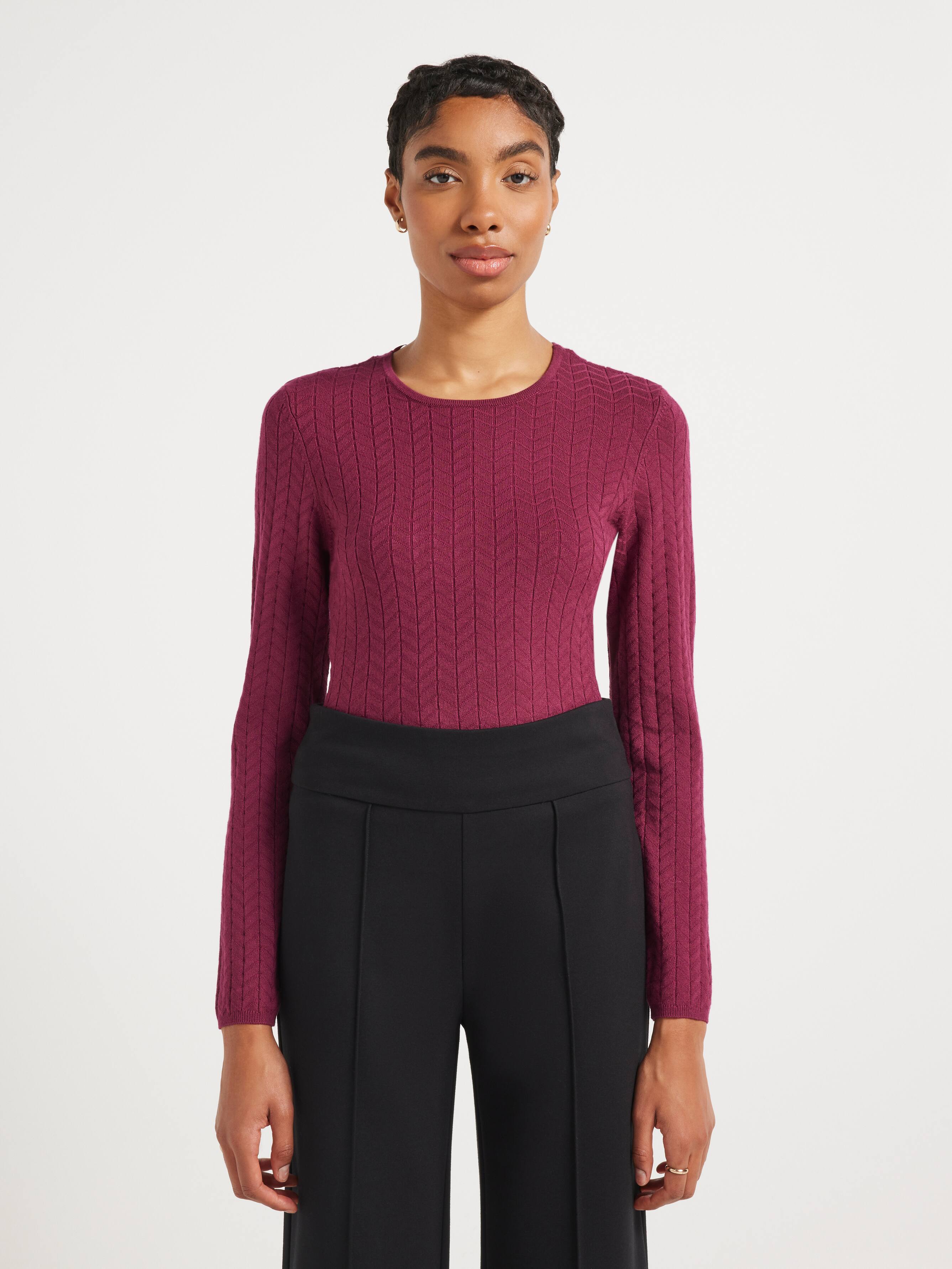 Helen Texture Long Sleeve Knit