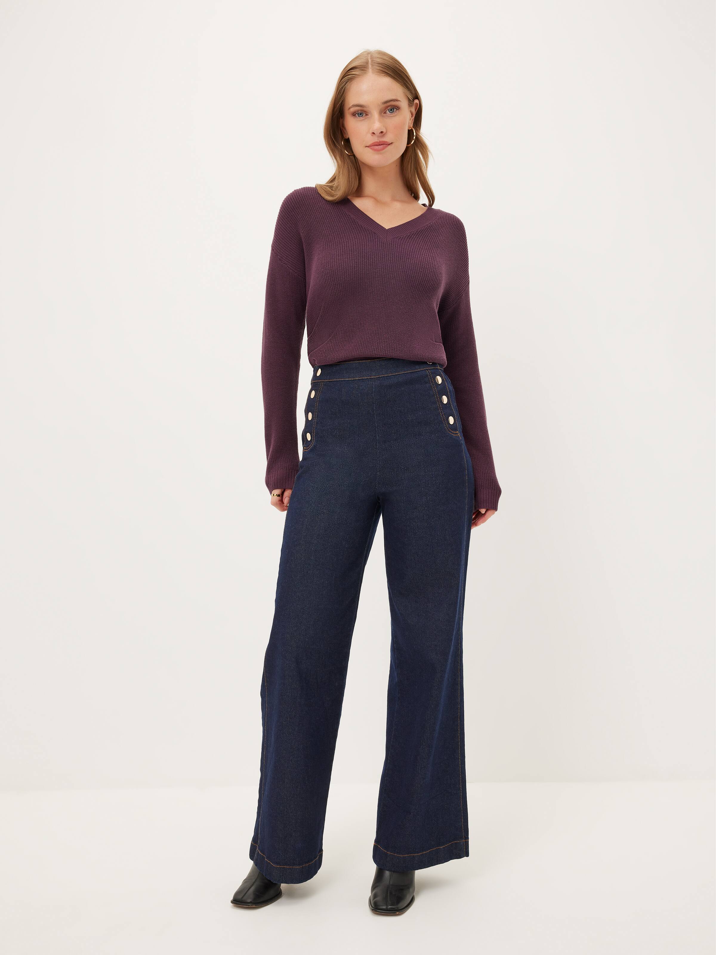Layla Longline V Neck Knit