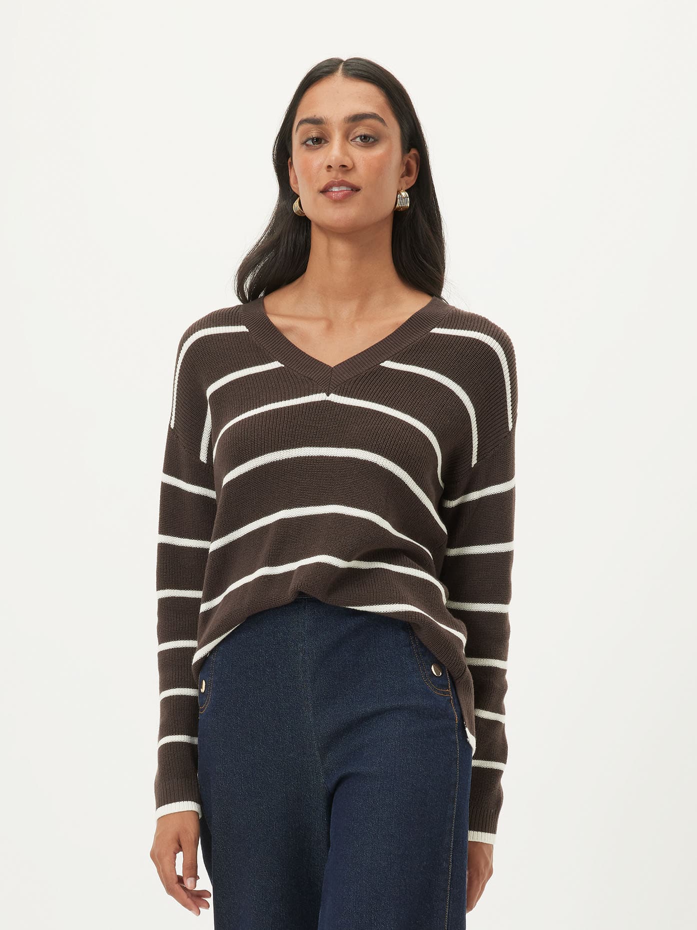 Layla Longline V Neck Knit
