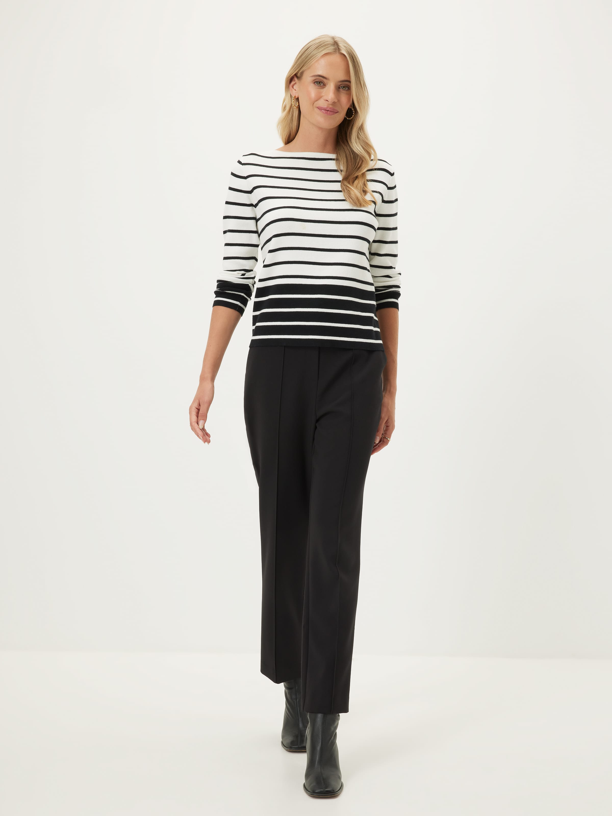 Contrast Stripe Knit Top