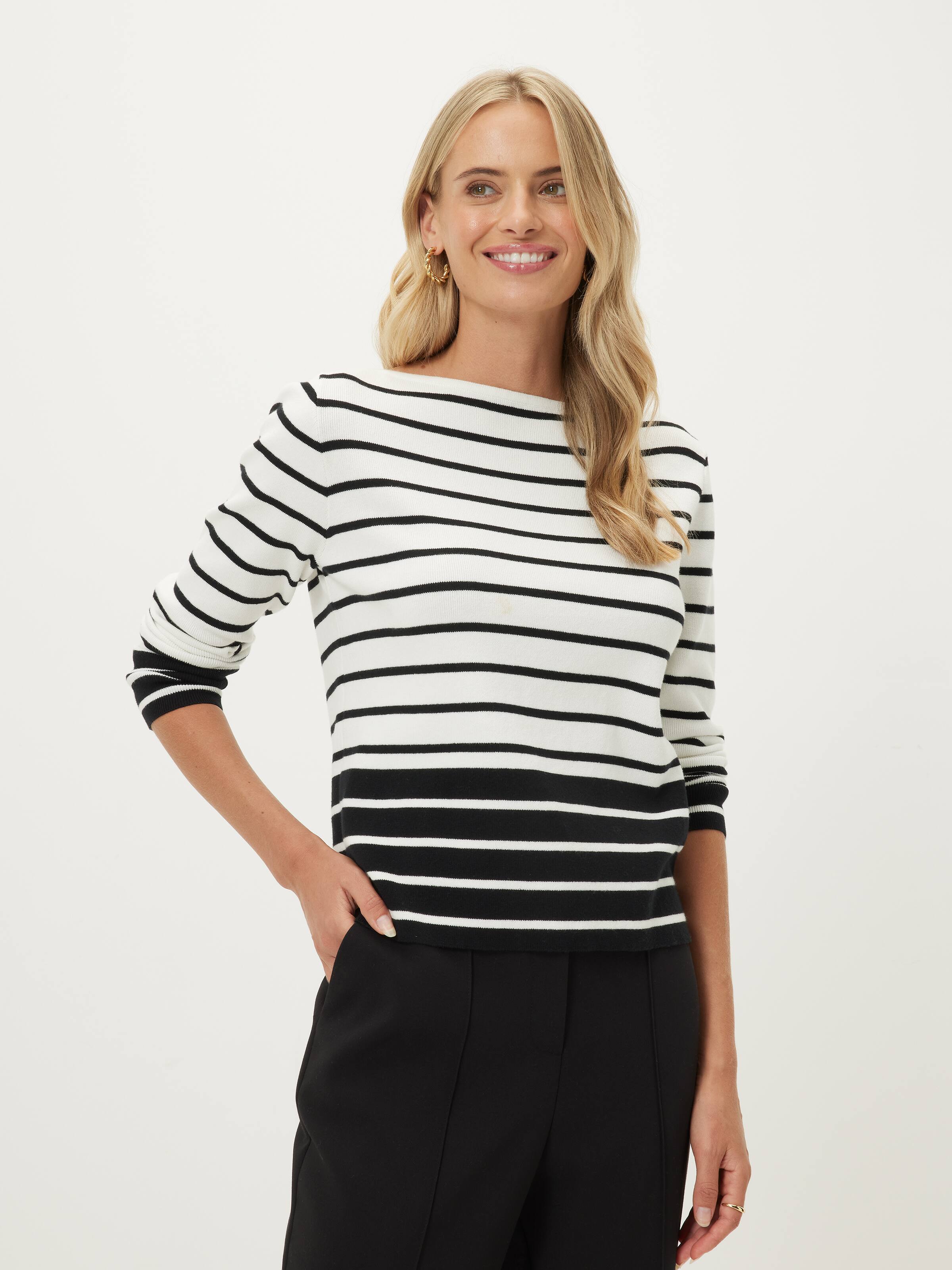 Contrast Stripe Knit Top