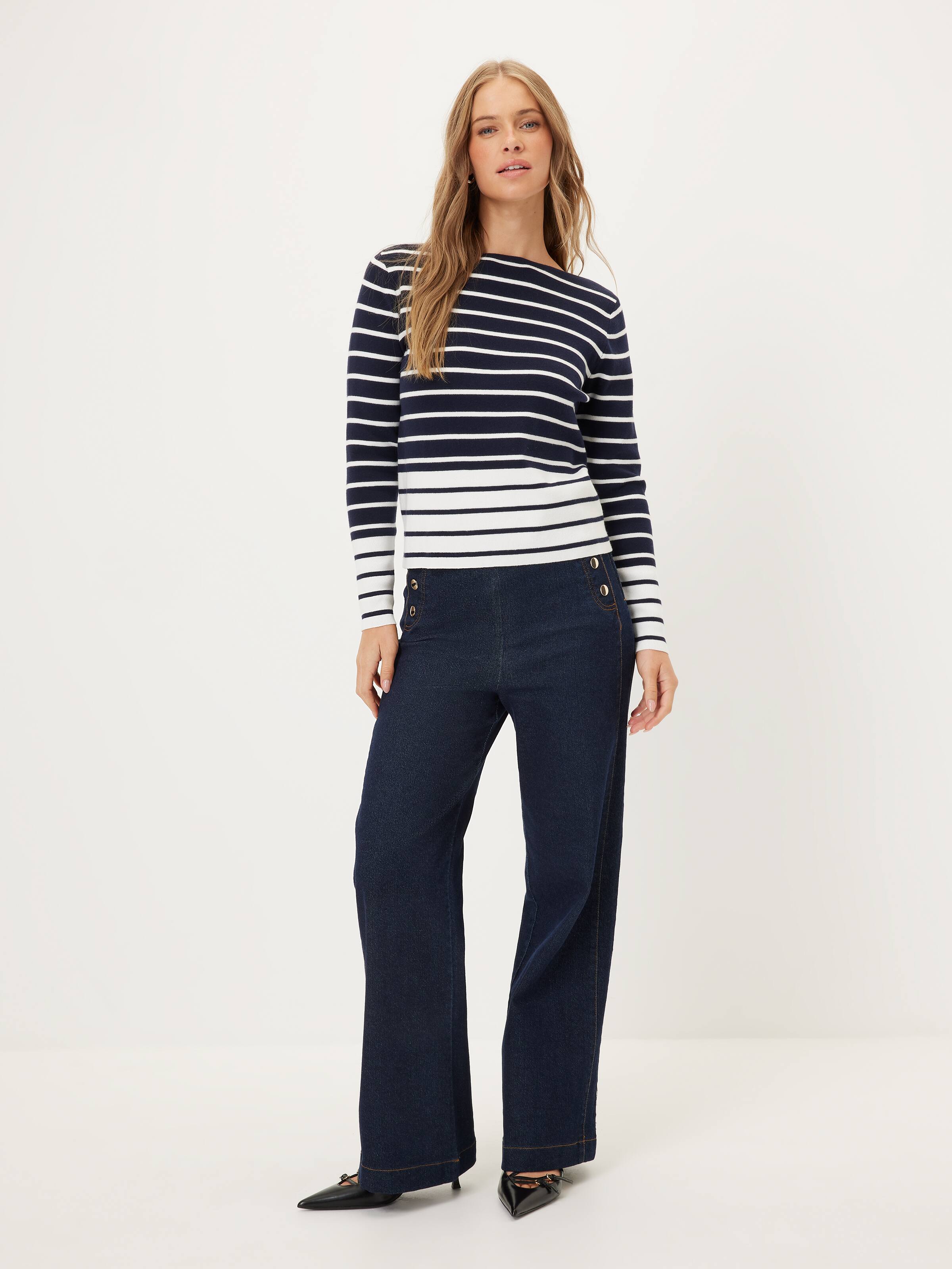 Contrast Stripe Knit Top