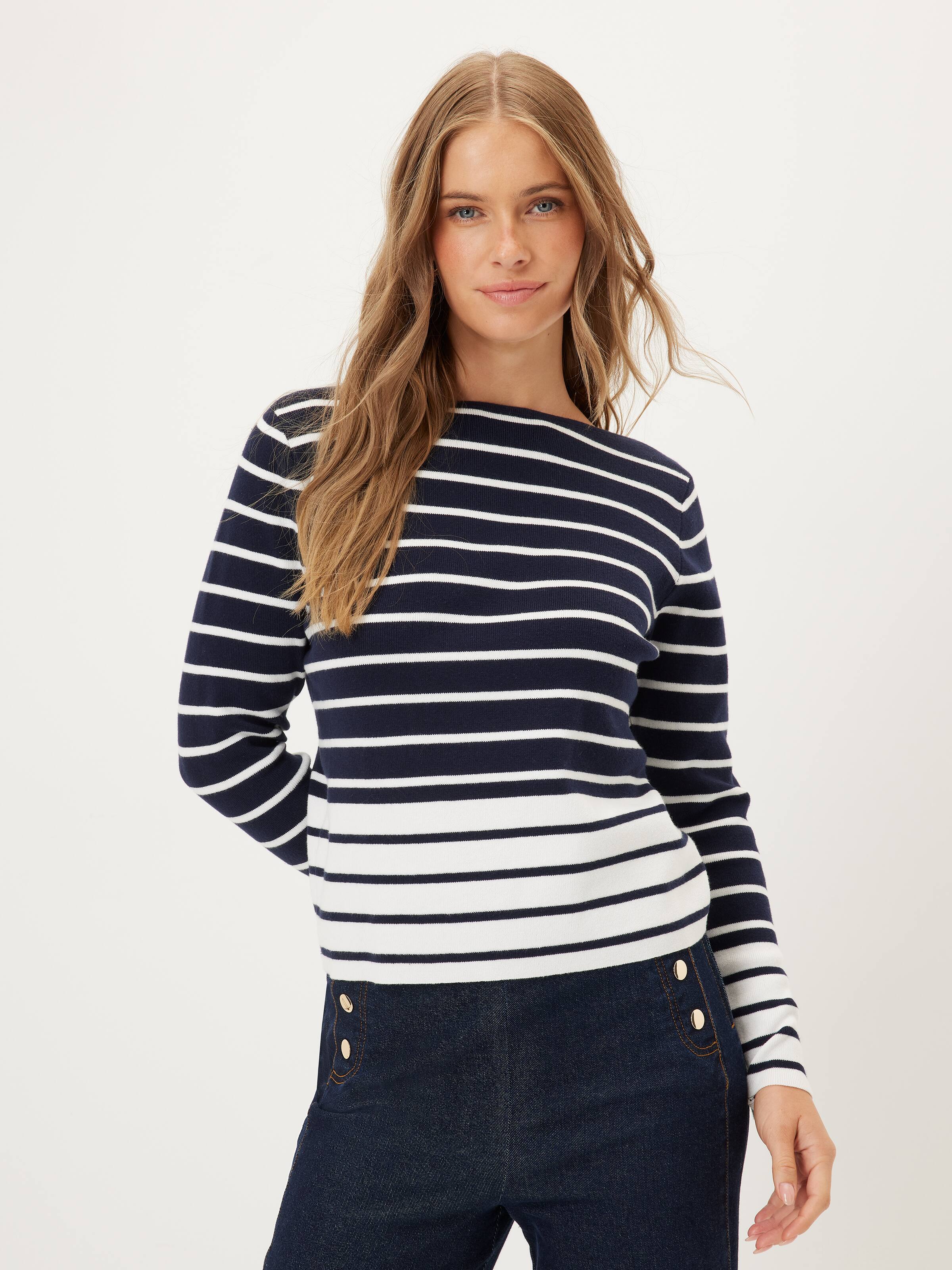 Contrast Stripe Knit Top