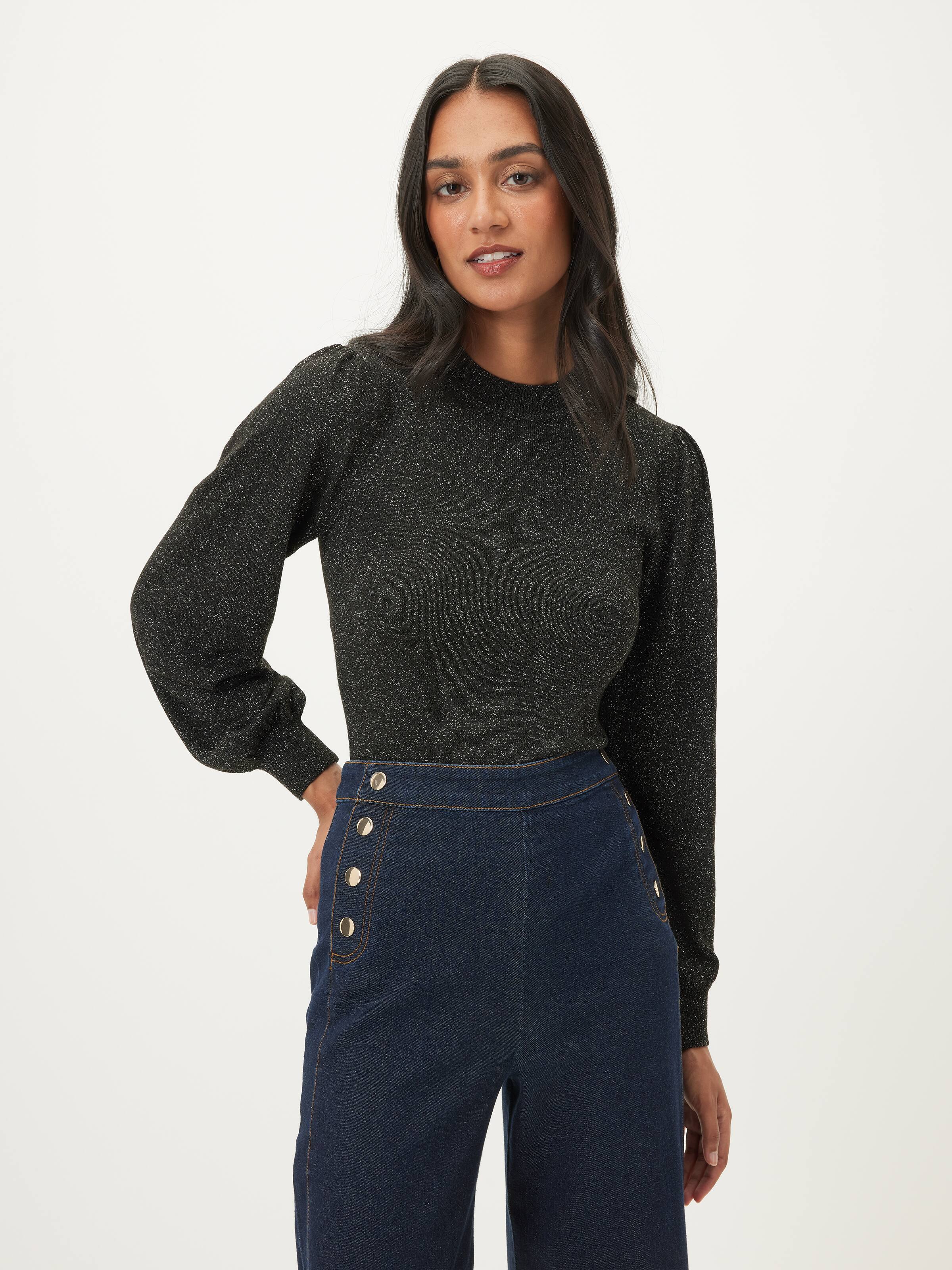 Lurex Balloon Sleeve Knit