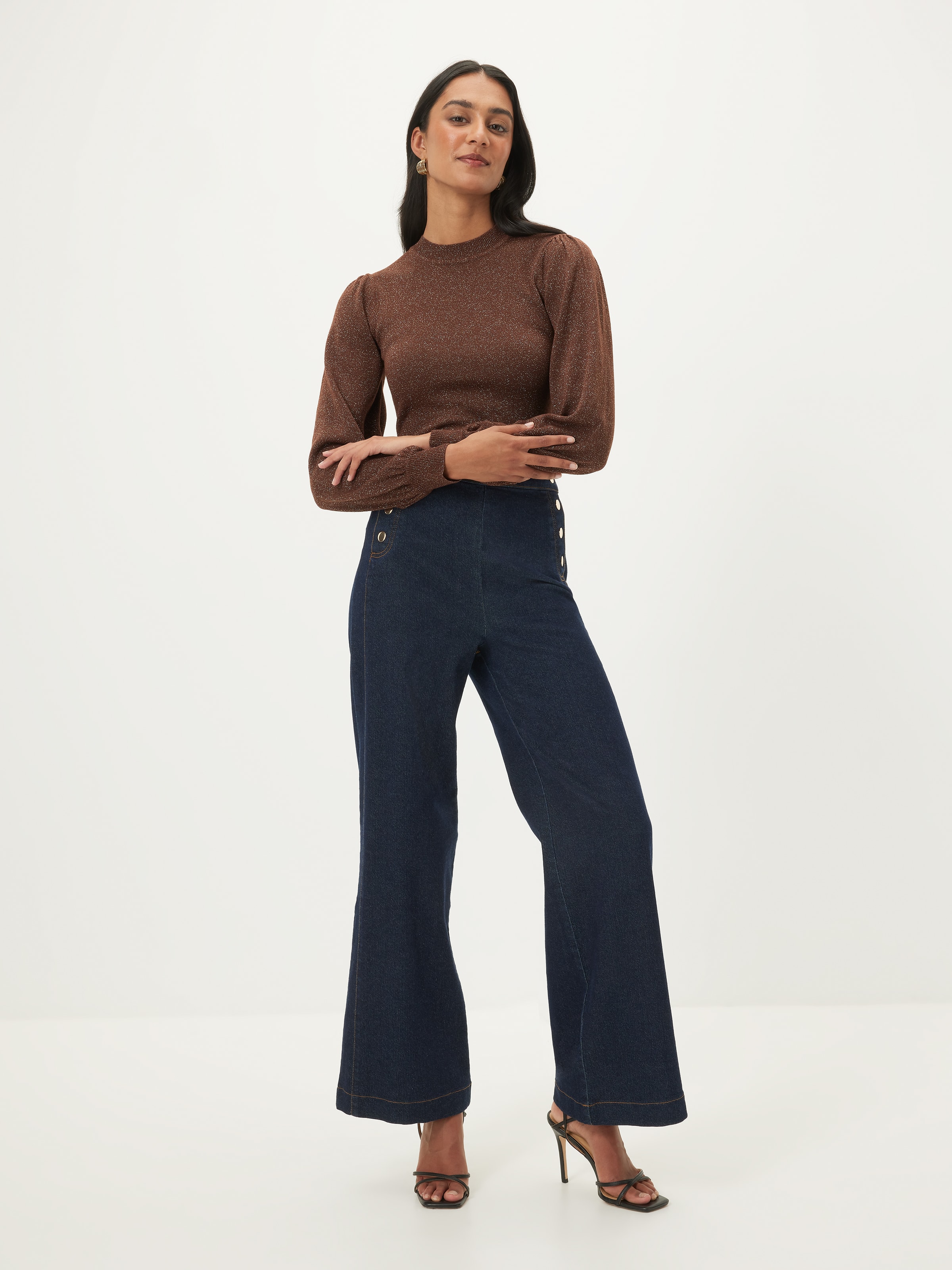 Lurex Balloon Sleeve Knit