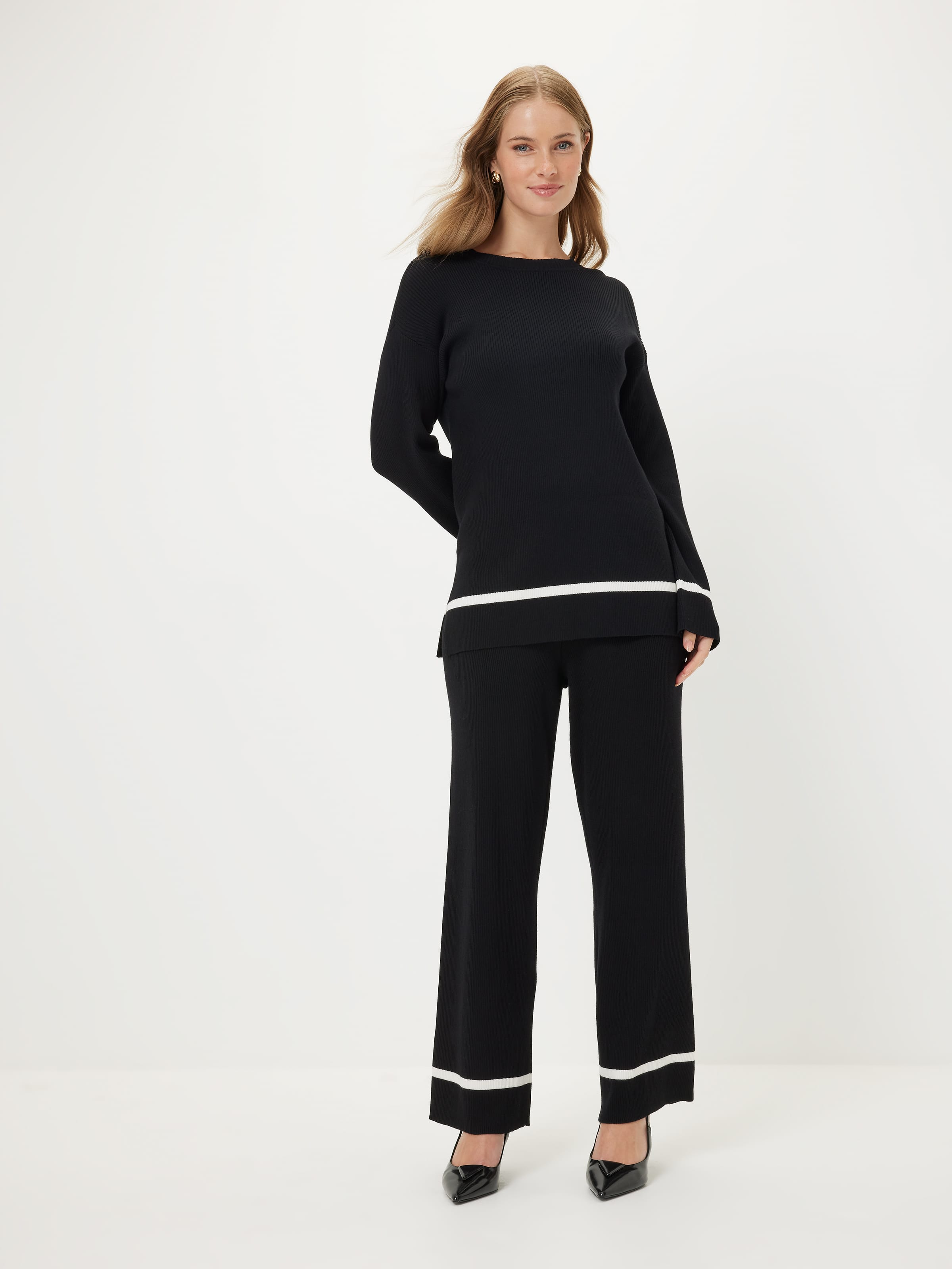 Nerida Tipped Long Sleeve Knit