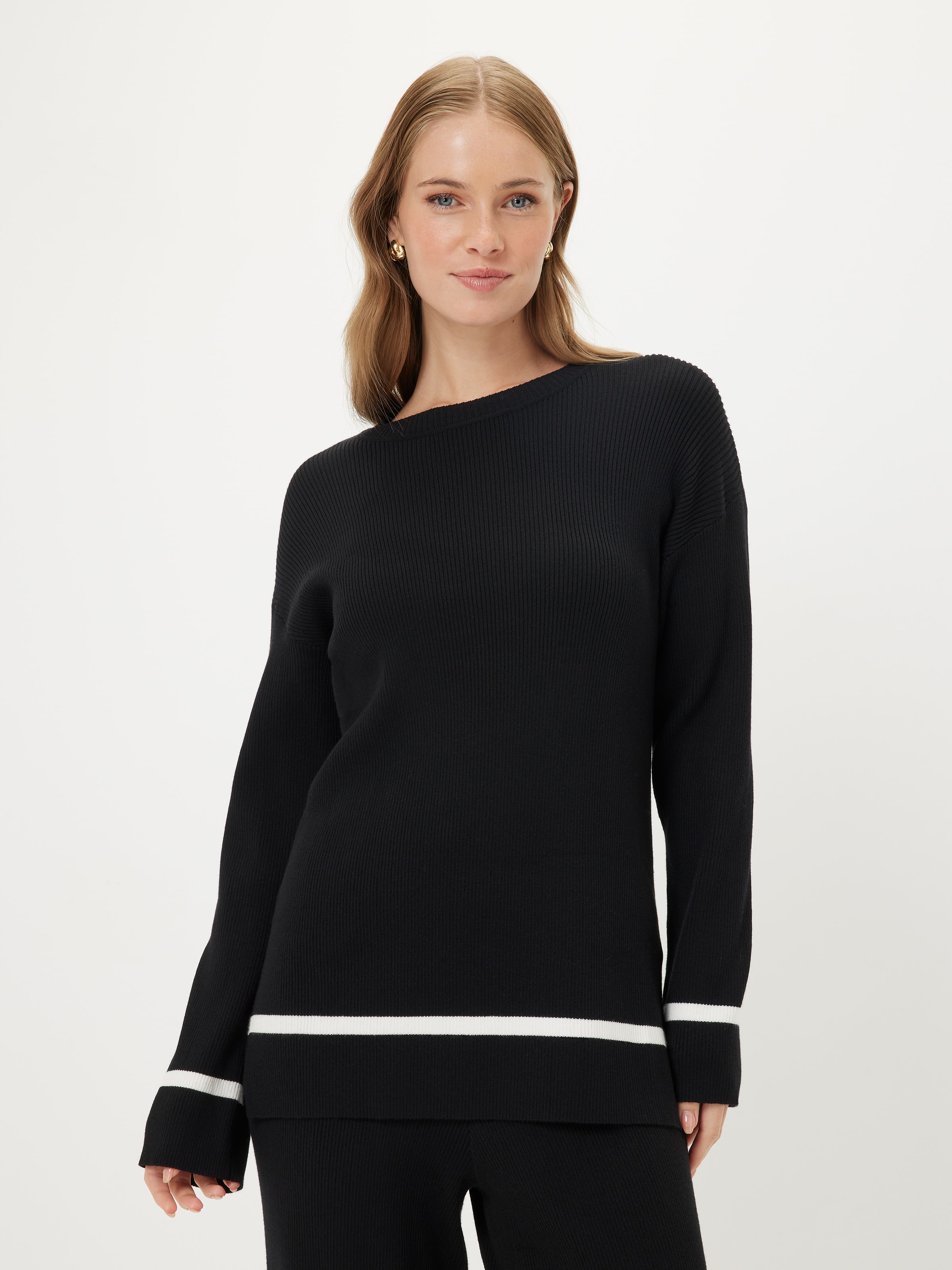 Nerida Tipped Long Sleeve Knit