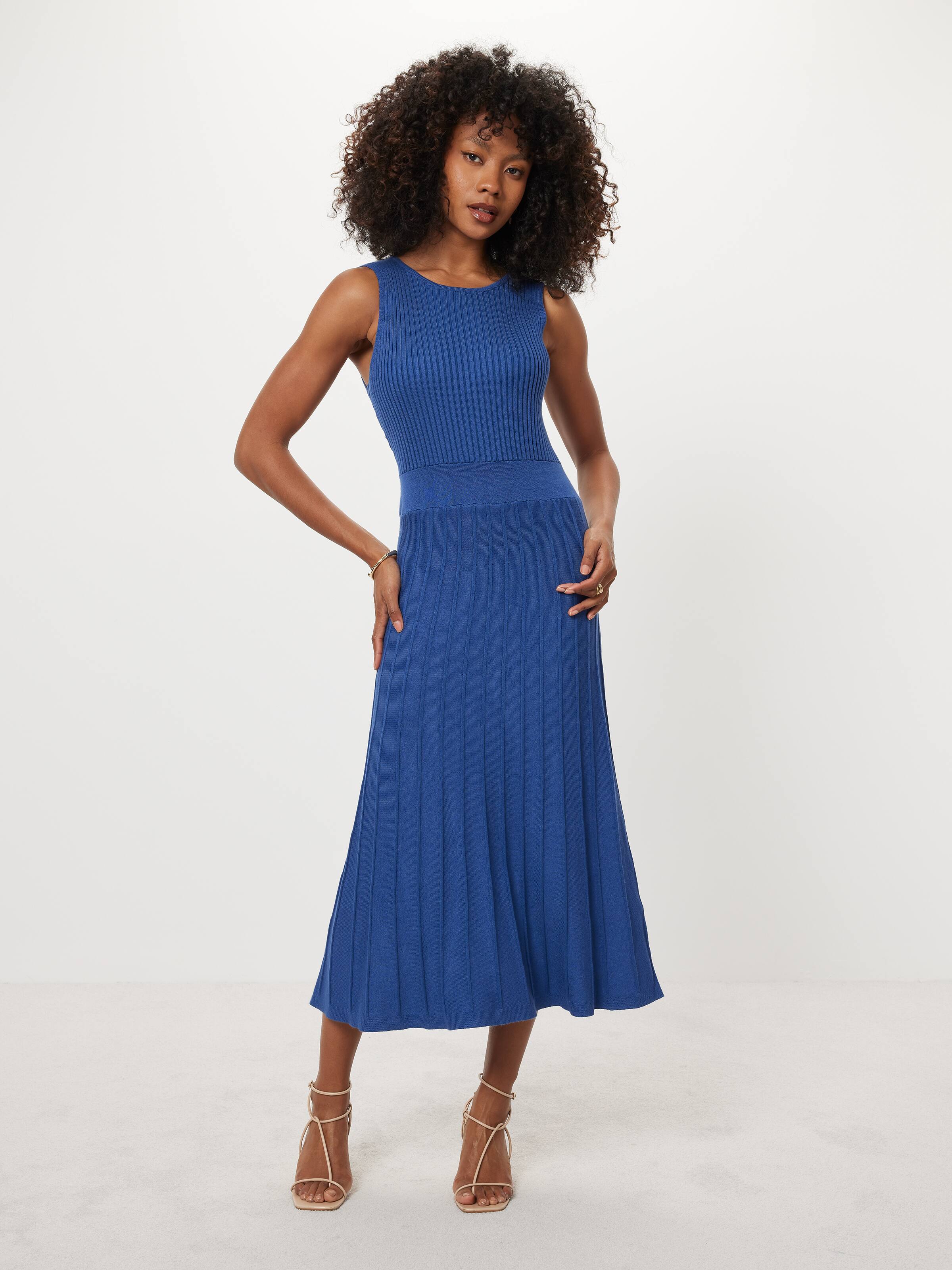 Heather Pleat Knit Dress