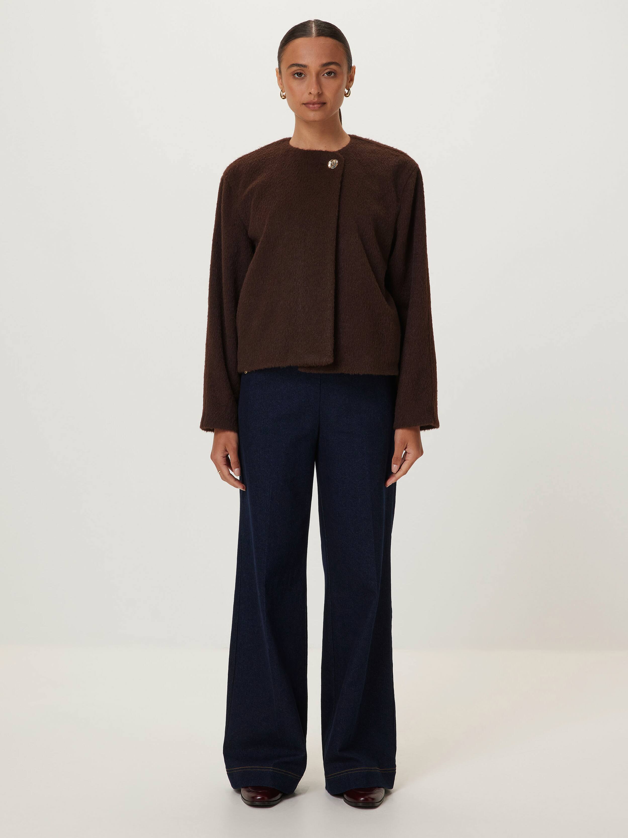 Bonnie Button Neck Bomber