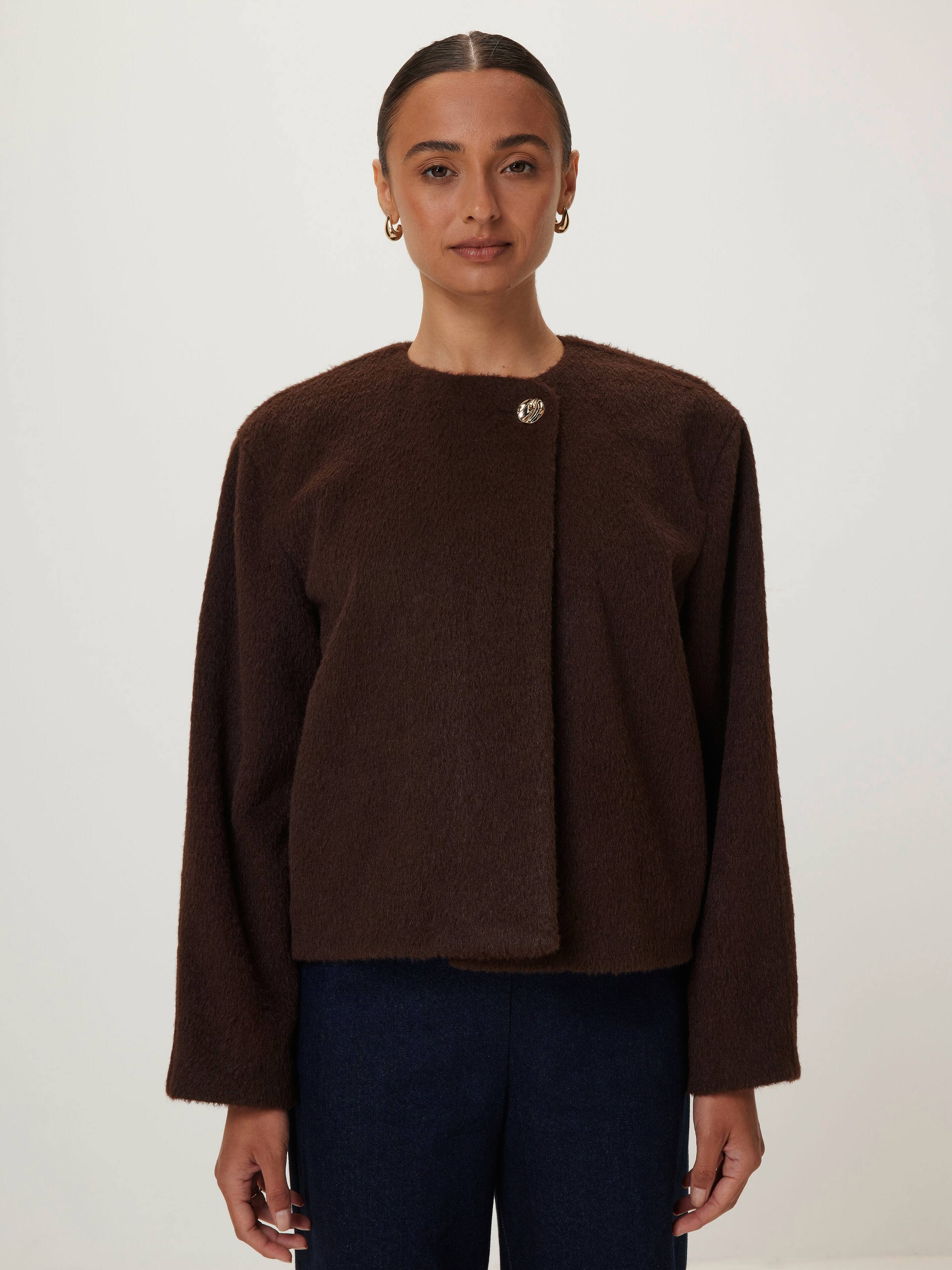 Bonnie Button Neck Bomber