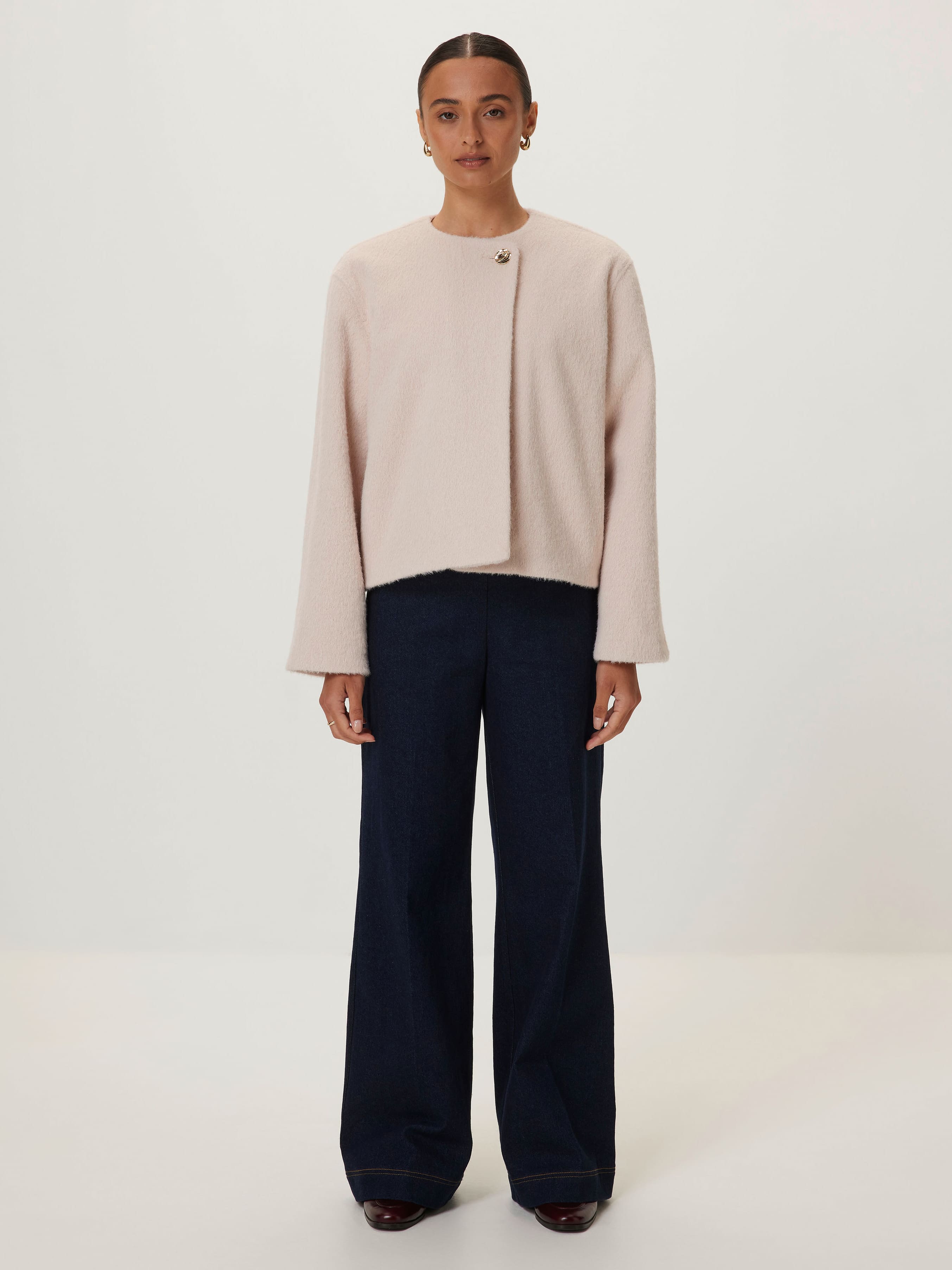 Bonnie Button Neck Bomber