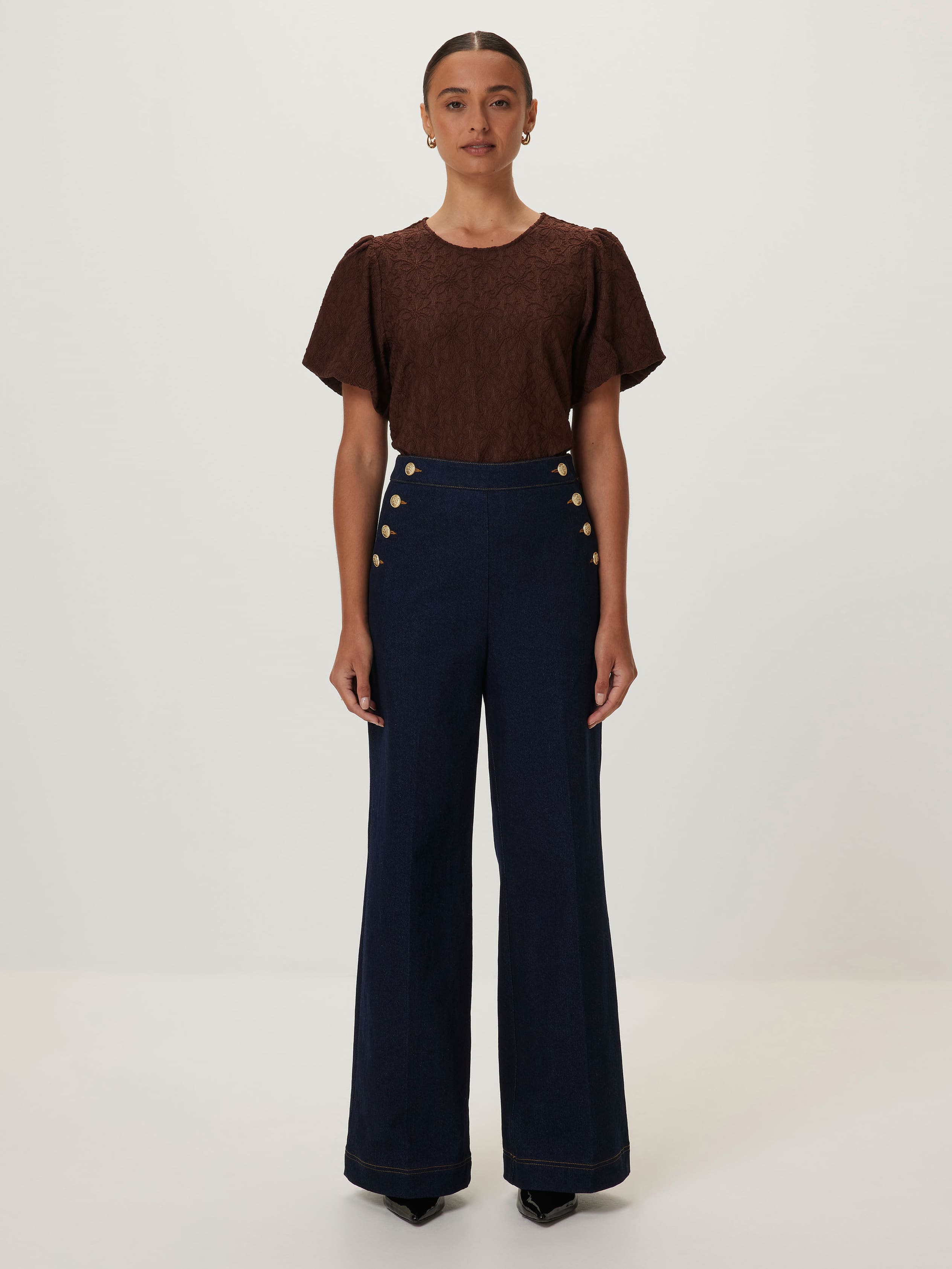 Eva Textured Puff Sleeve Tee