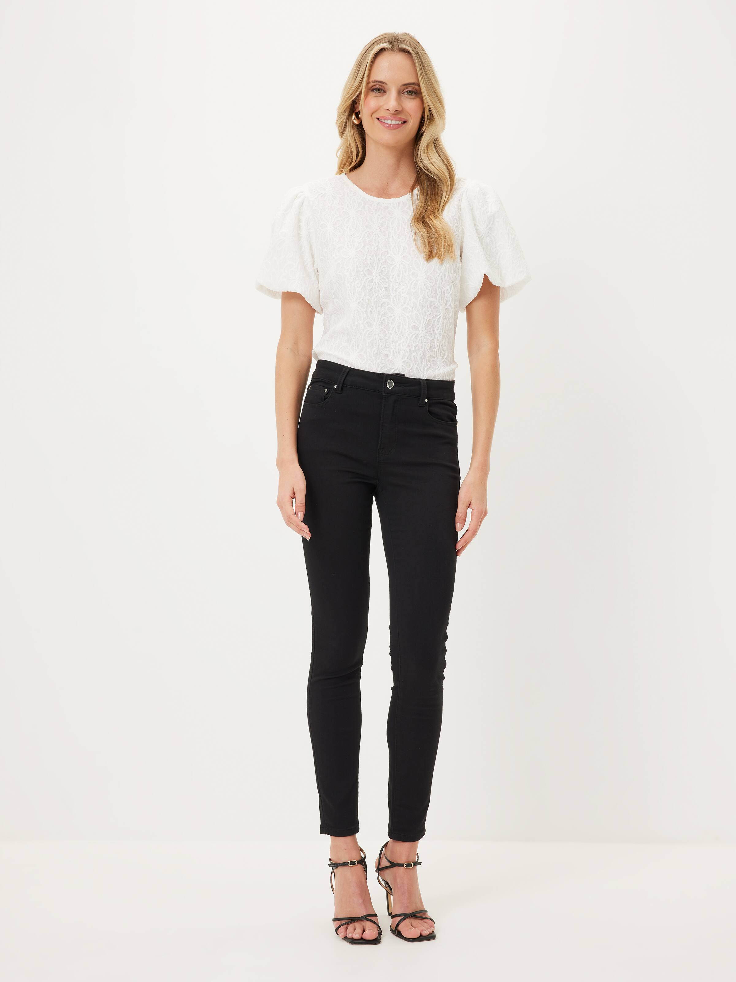 Eva Textured Puff Sleeve Tee