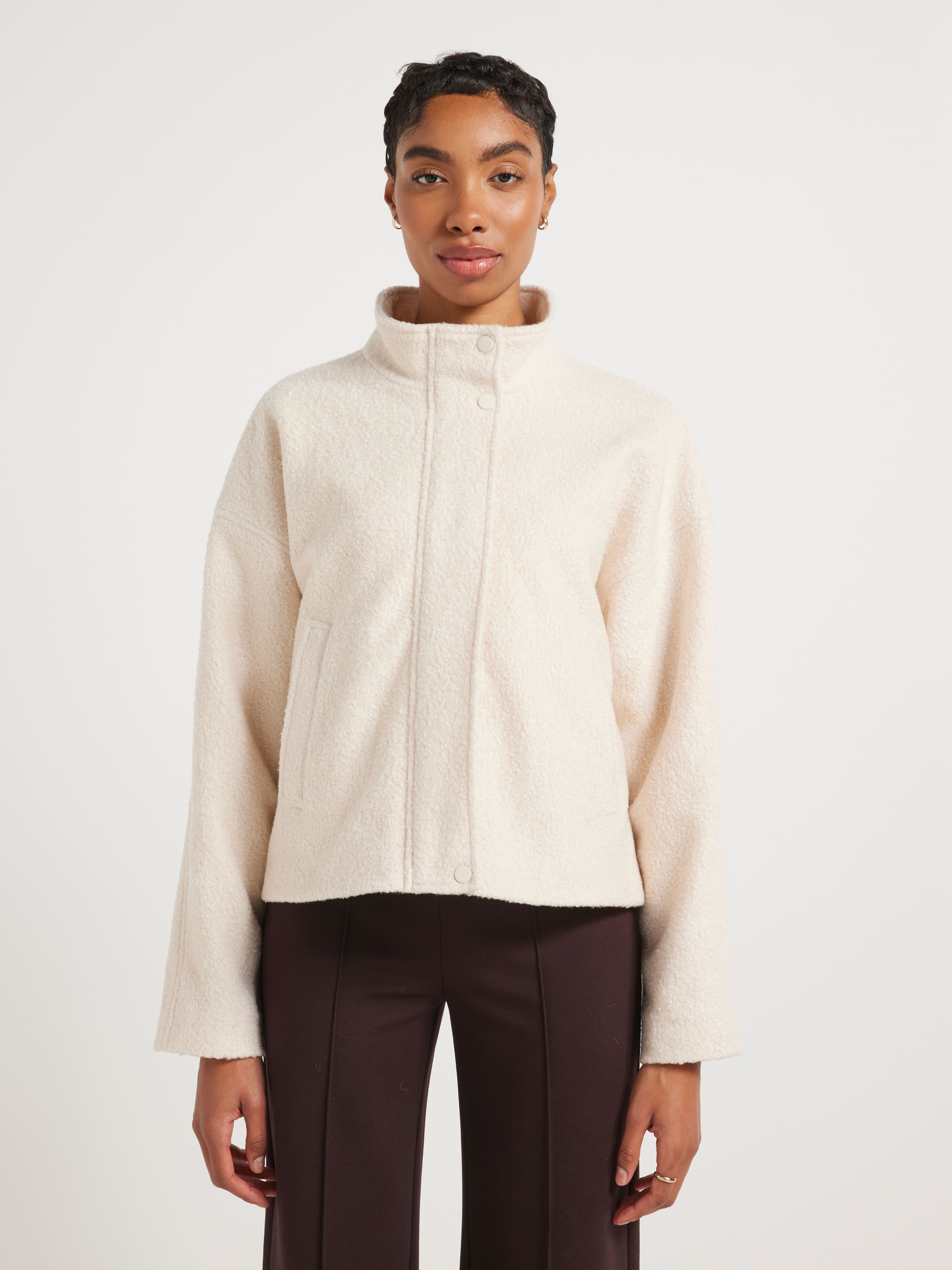 Zara Funnel Neck Shacket
