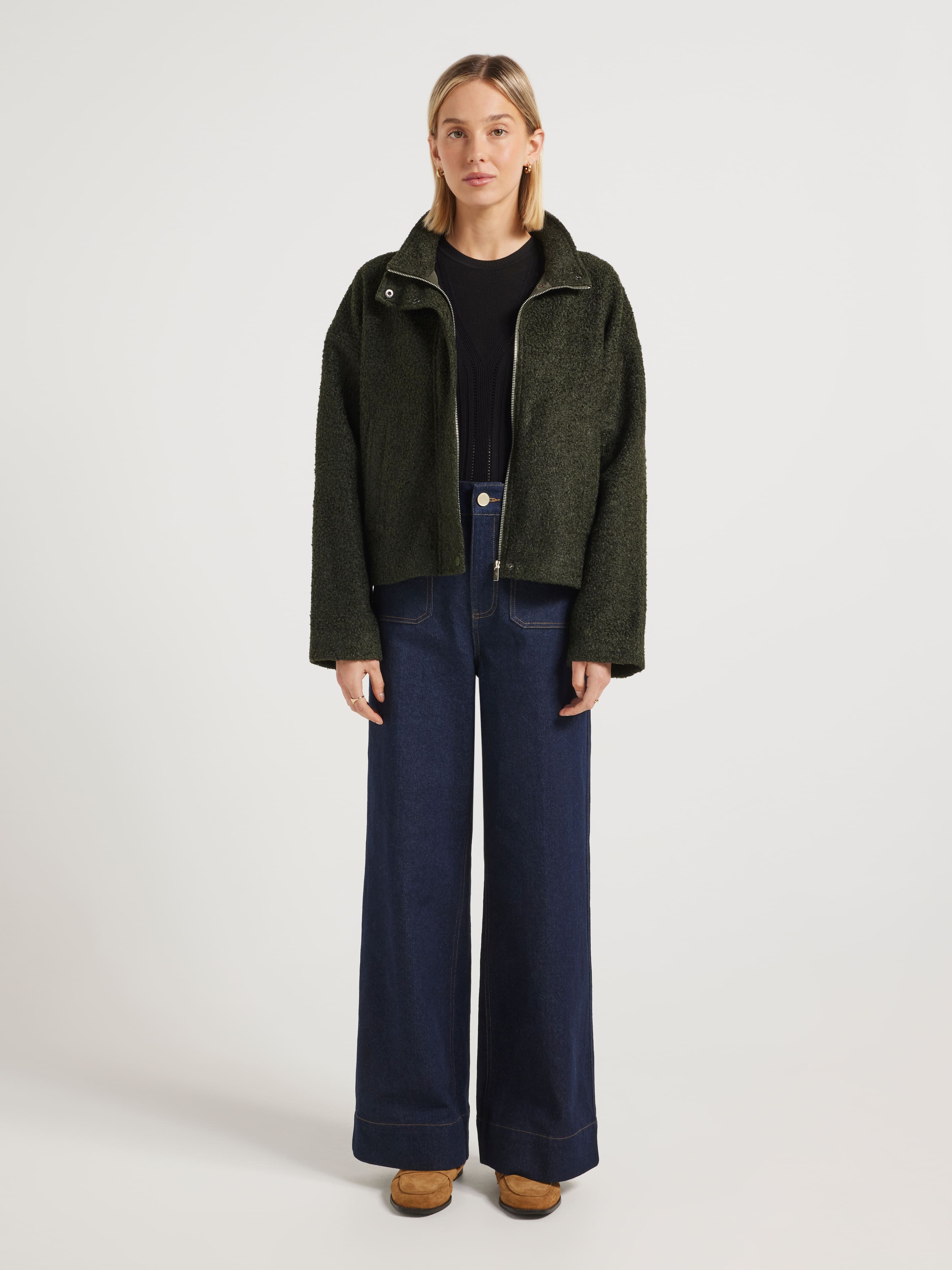 Zara Funnel Neck Shacket