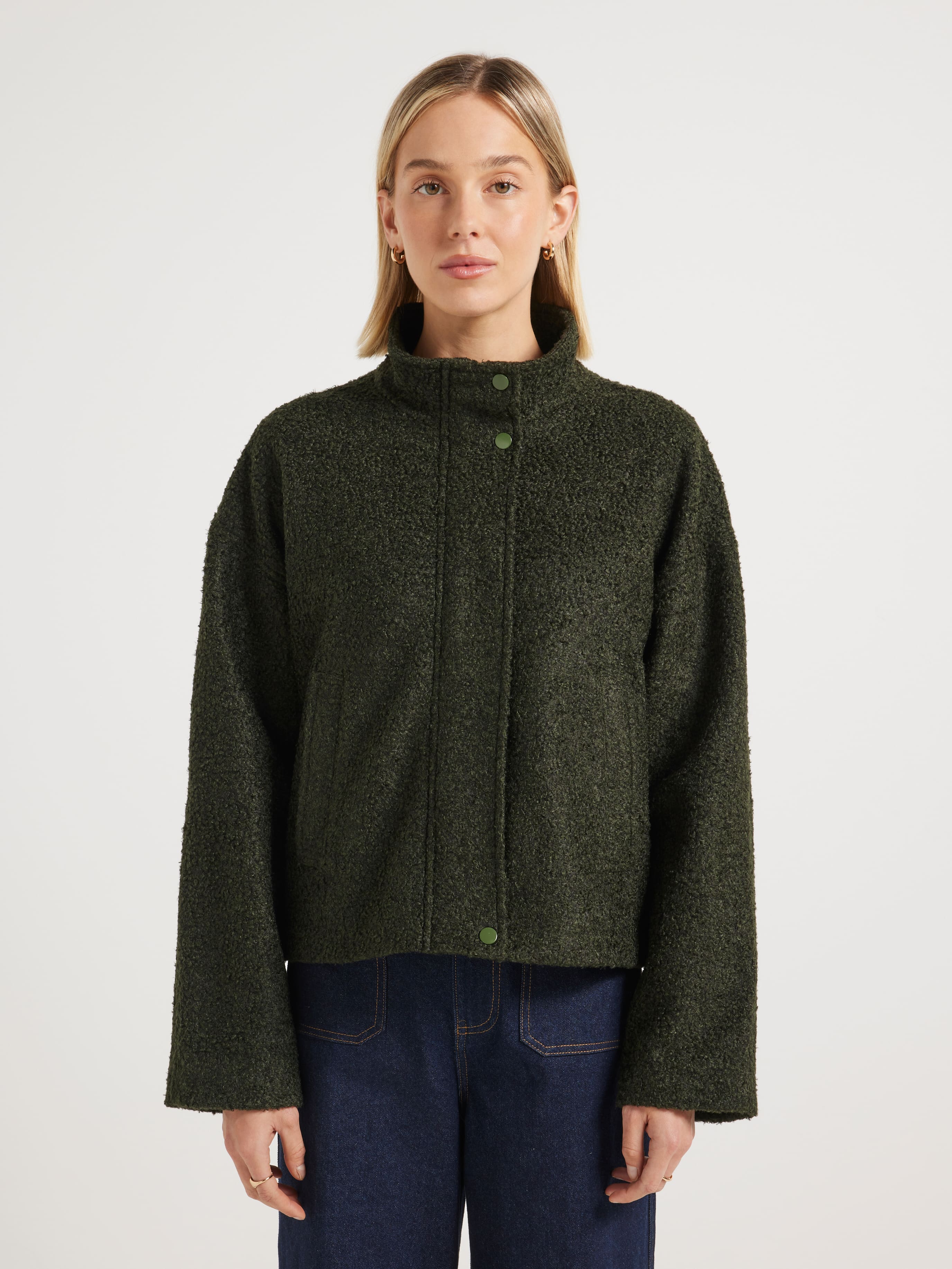 Zara Funnel Neck Shacket
