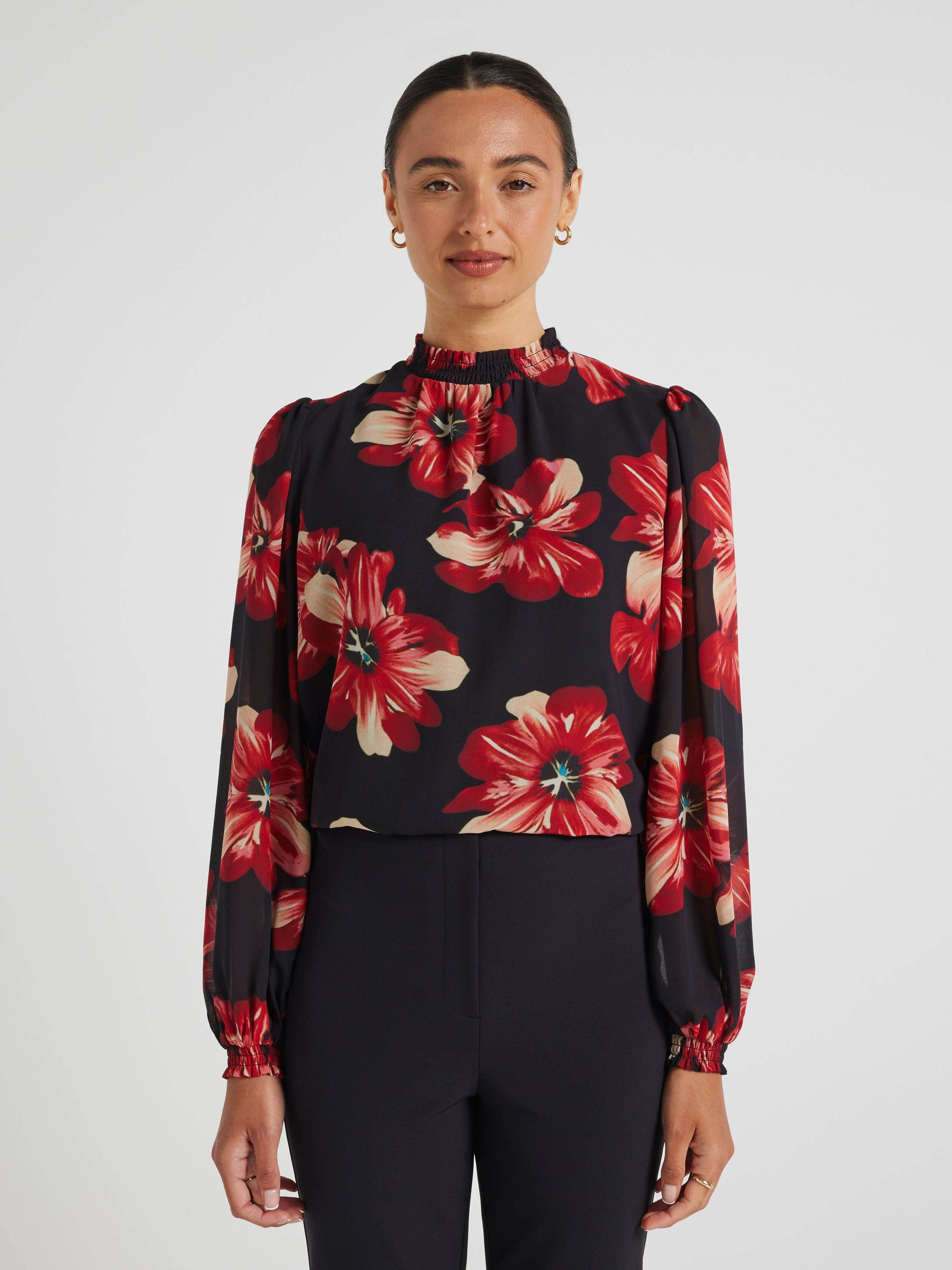 Sasha Shirred Neck Blouse