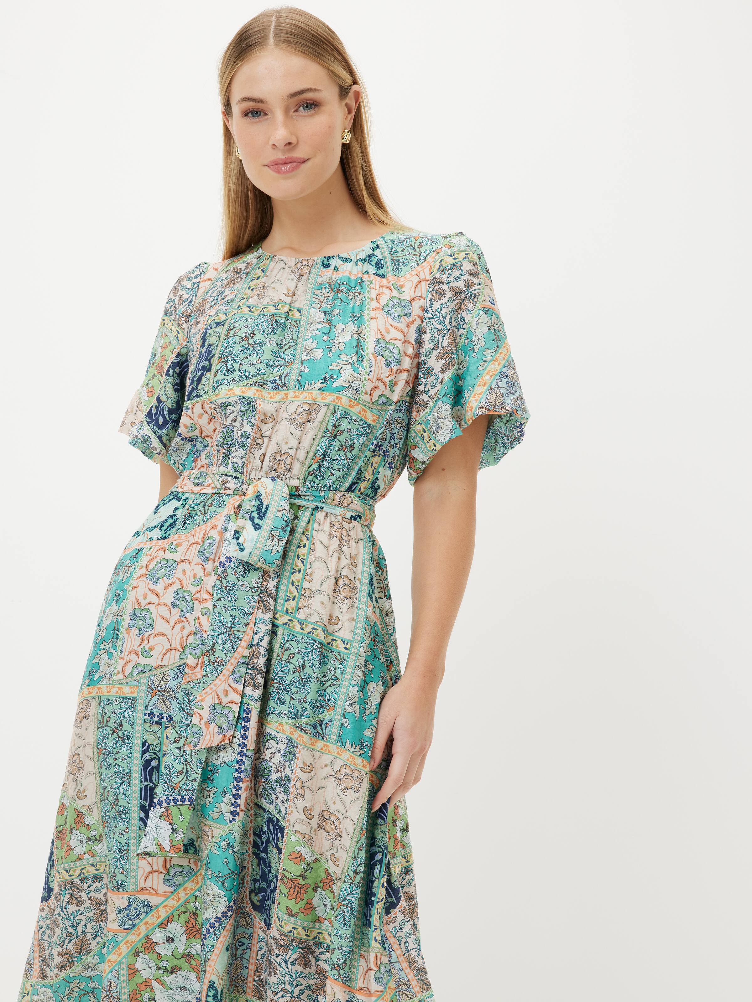 Cass Midi Puff Sleeve Dress