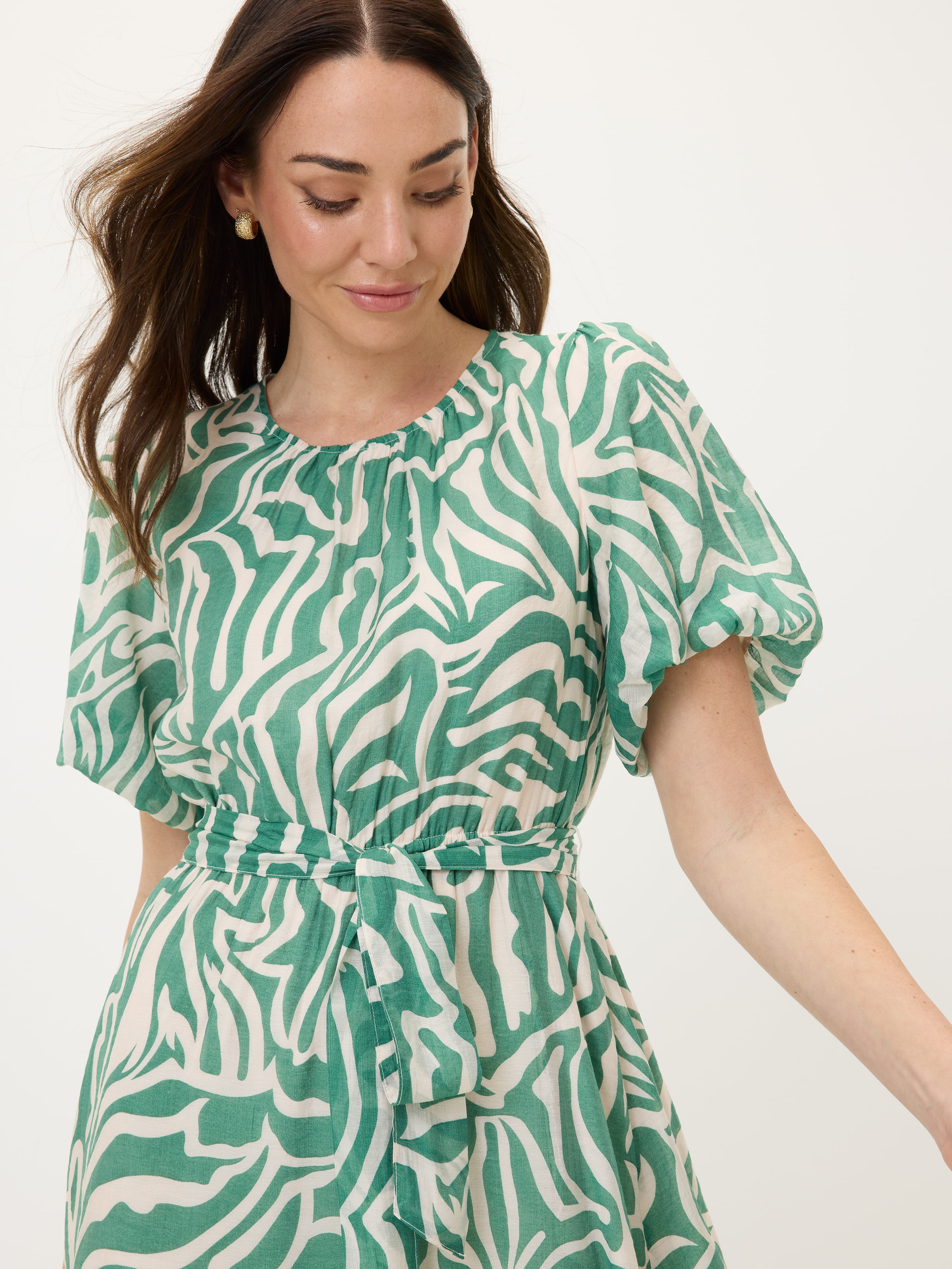 Cass Midi Puff Sleeve Dress