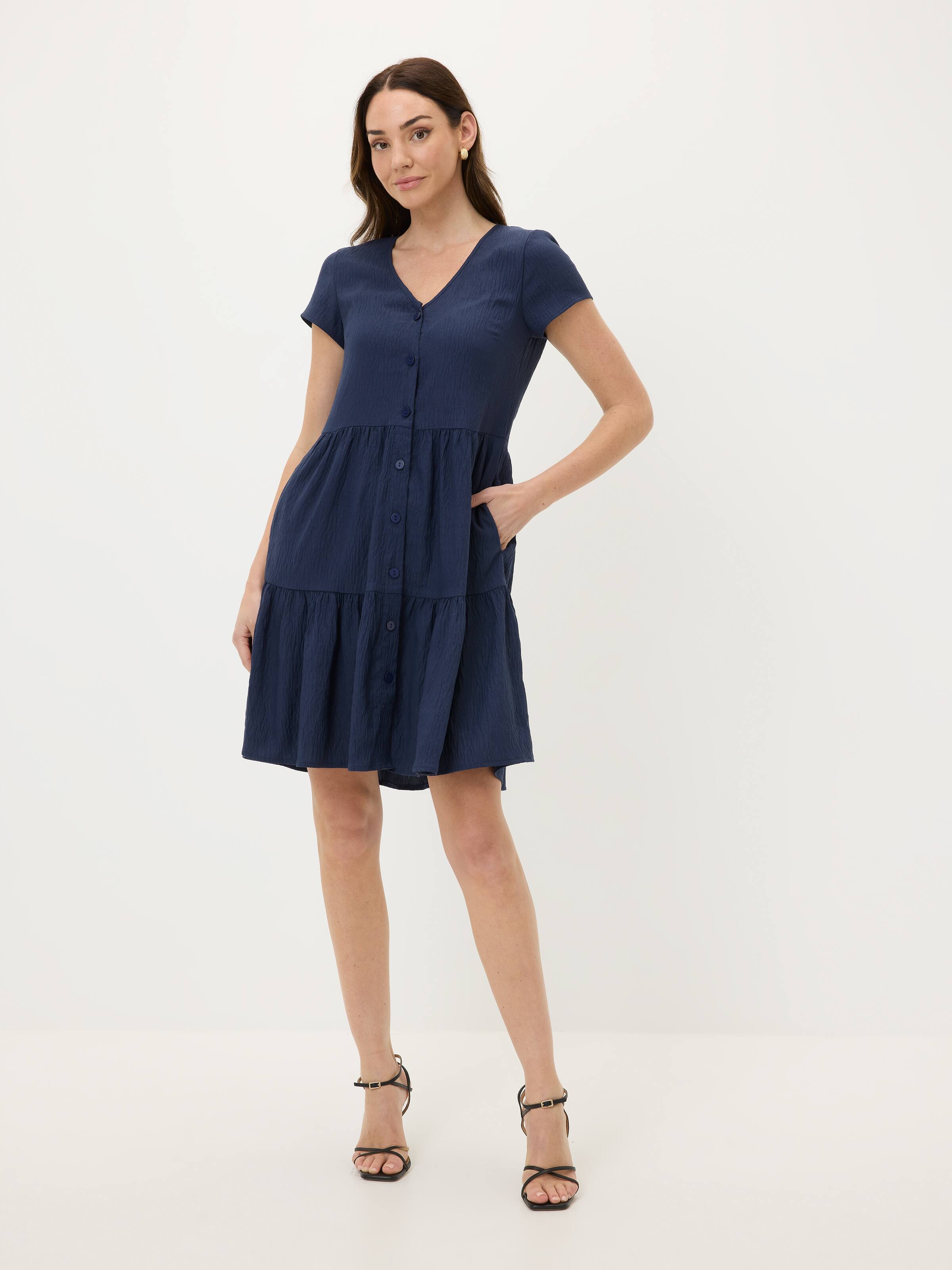 Erica Tiered Short Sleeve Dress