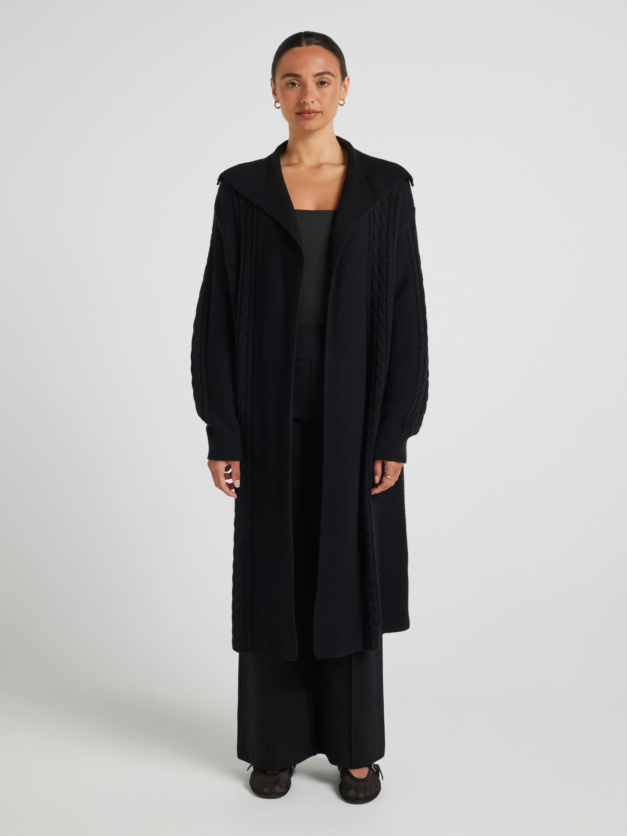 Cable Knit Cardi Coat