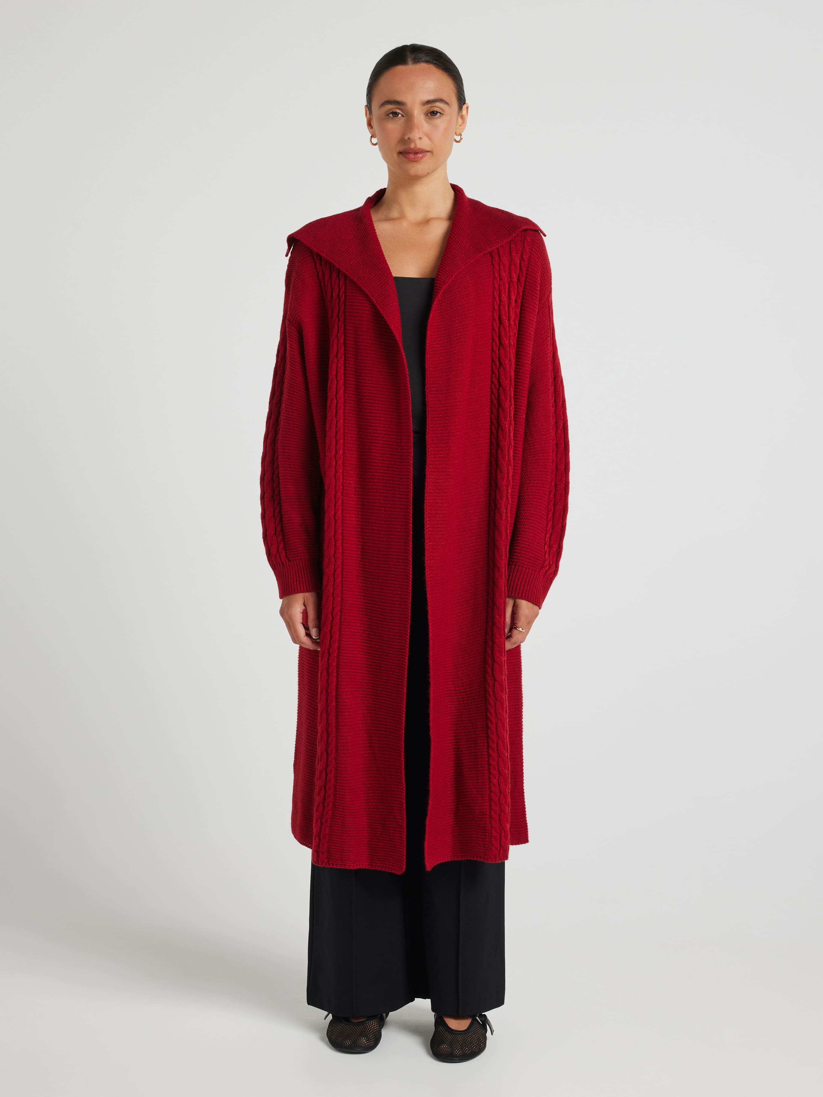 Cable Knit Cardi Coat